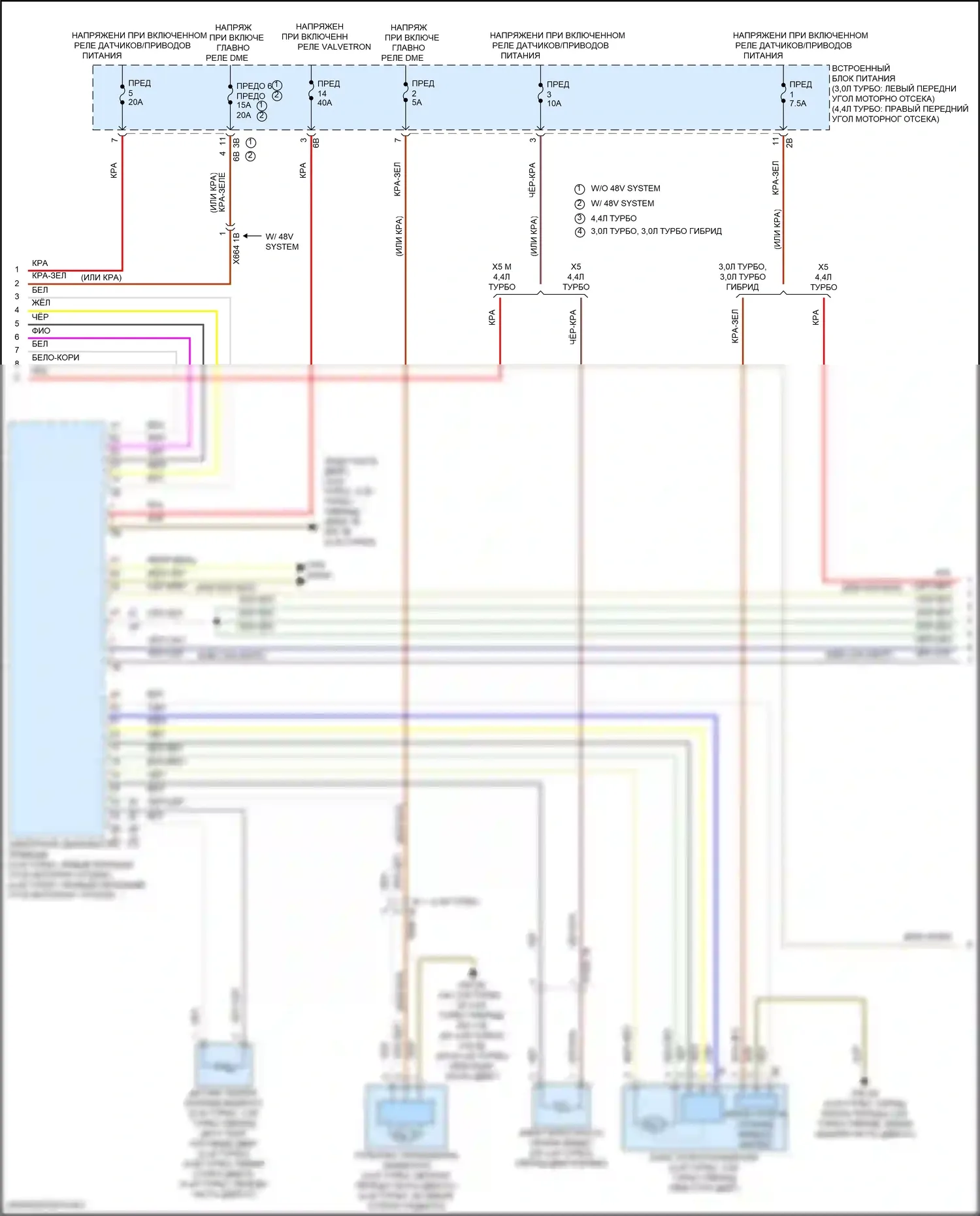 X5 BMW G18 (2022-2023): Электросхема климат контроля, с задним автоматическим климат-контролем (5 из 7) 