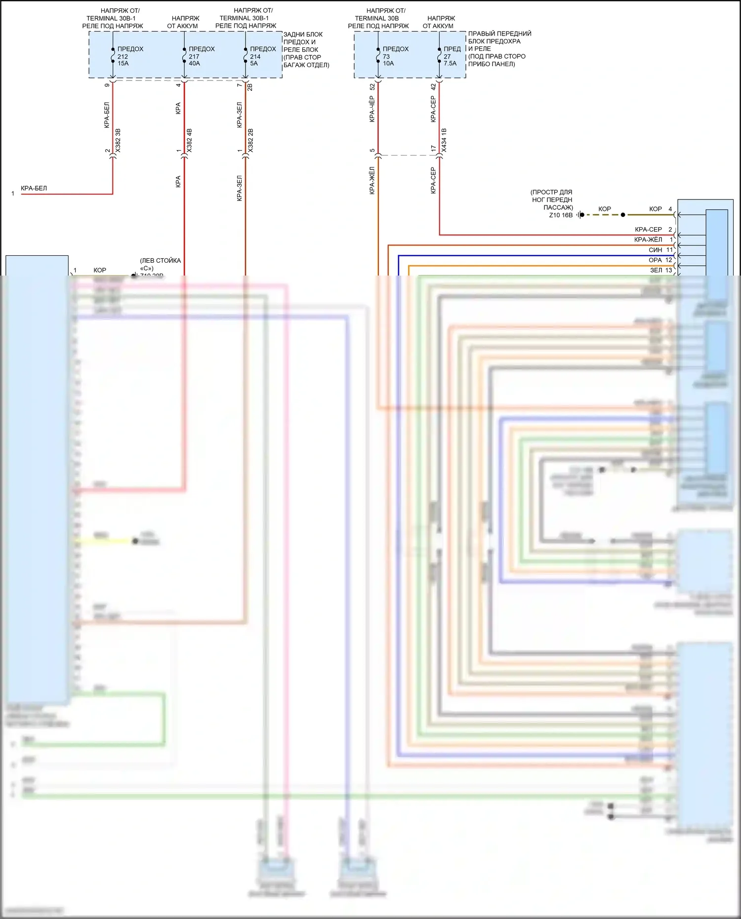 X5 BMW G18 (2022-2023): Электросхема аудиоблока приемника, средний уровень (5 из 5) 