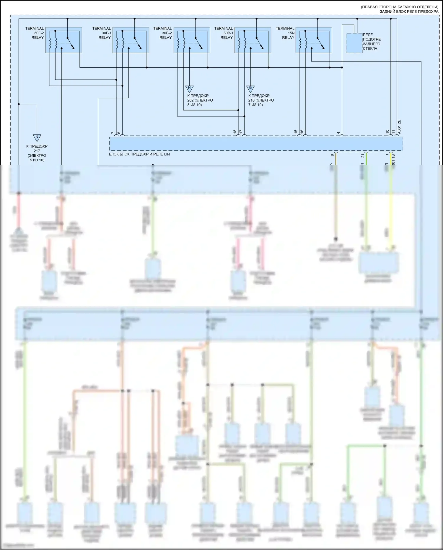 X6 M BMW F96 рестайлинг (2023-2024): Электросхема блока предохранителей реле (6 из 10) 