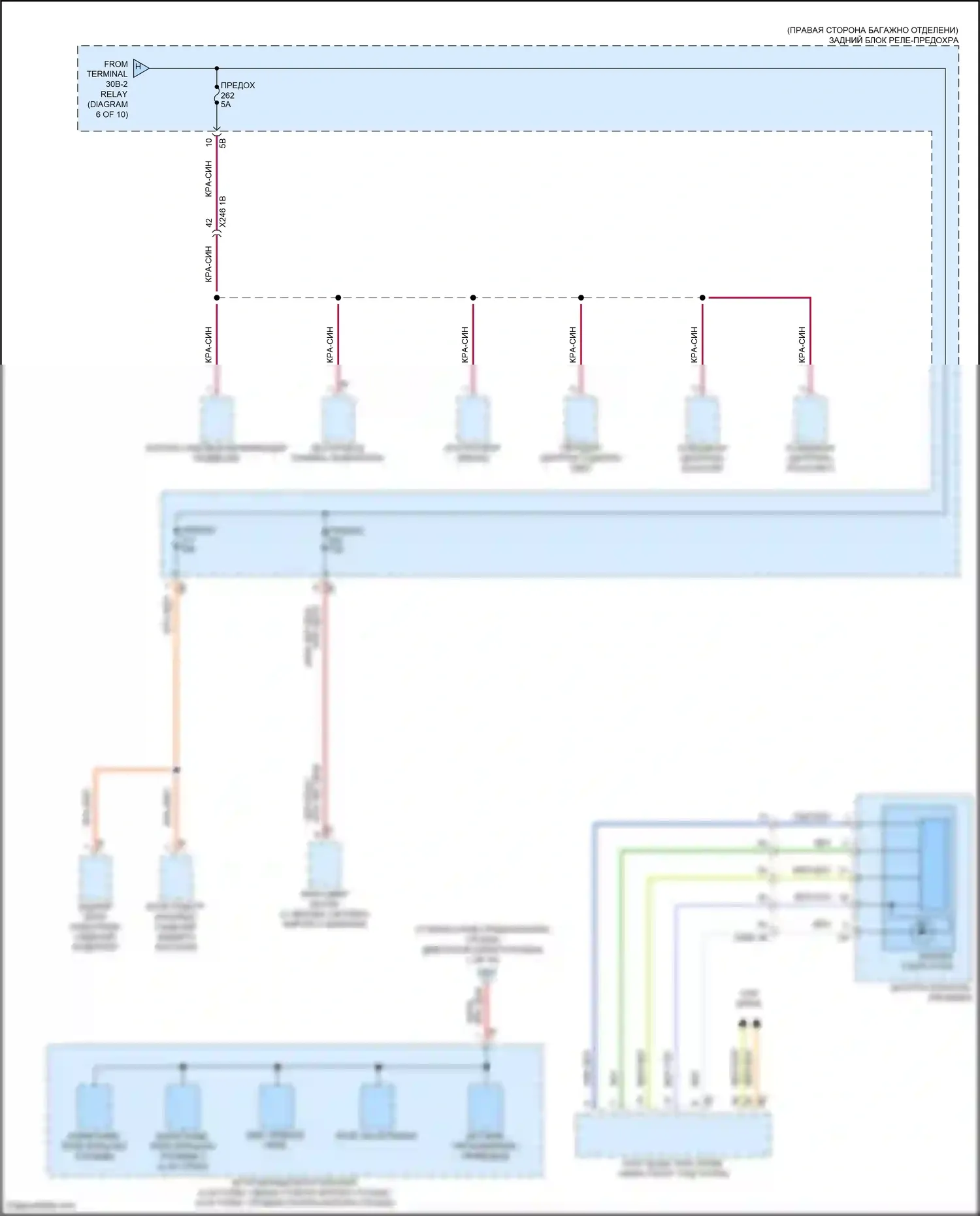 X6 M BMW F96 рестайлинг (2023-2024): Электросхема блока предохранителей реле (8 из 10) 