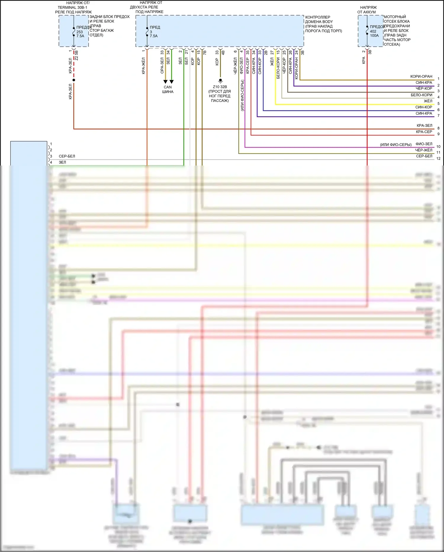 X6 M BMW F96 рестайлинг (2023-2024): Электросхема климат контроля, с задним автоматическим климат-контролем (1 из 6) 