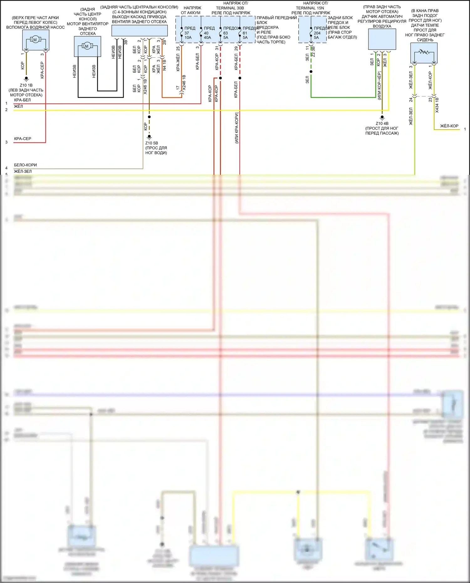 X6 M BMW F96 рестайлинг (2023-2024): Электросхема климат контроля, с задним автоматическим климат-контролем (3 из 6) 