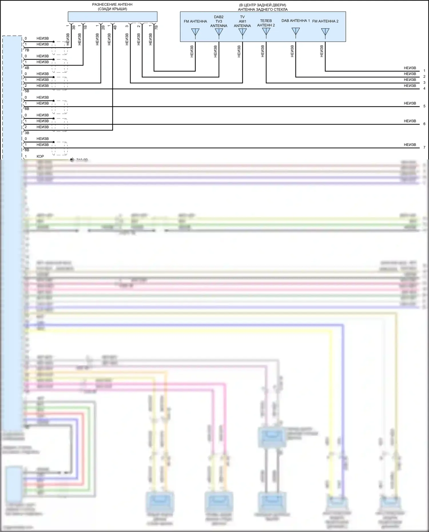X6 M BMW F96 рестайлинг (2023-2024): Электросхема аудиоблока приемника, базовая (1 из 6) 