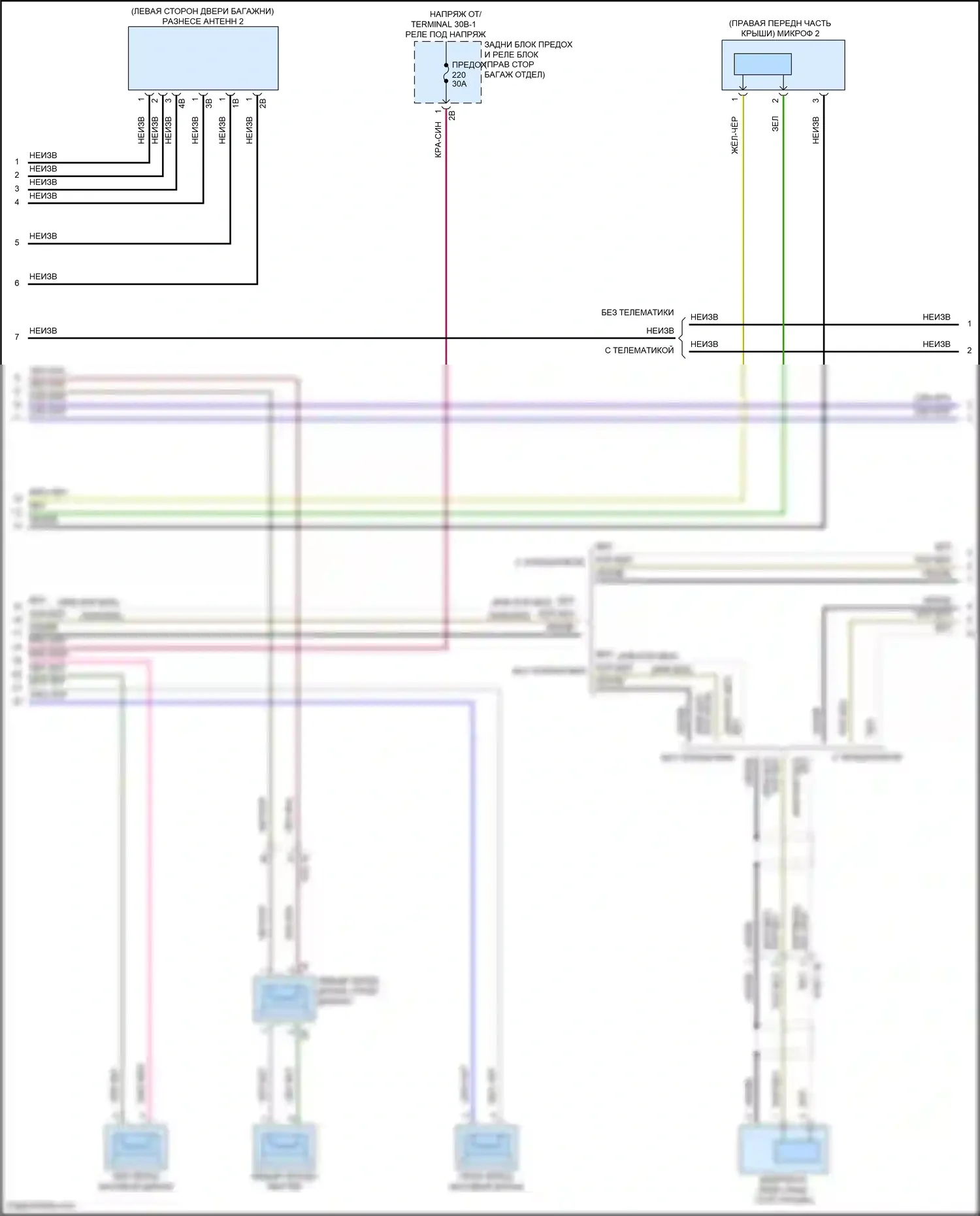 X6 M BMW F96 рестайлинг (2023-2024): Электросхема аудиоблока приемника, базовая (2 из 6) 