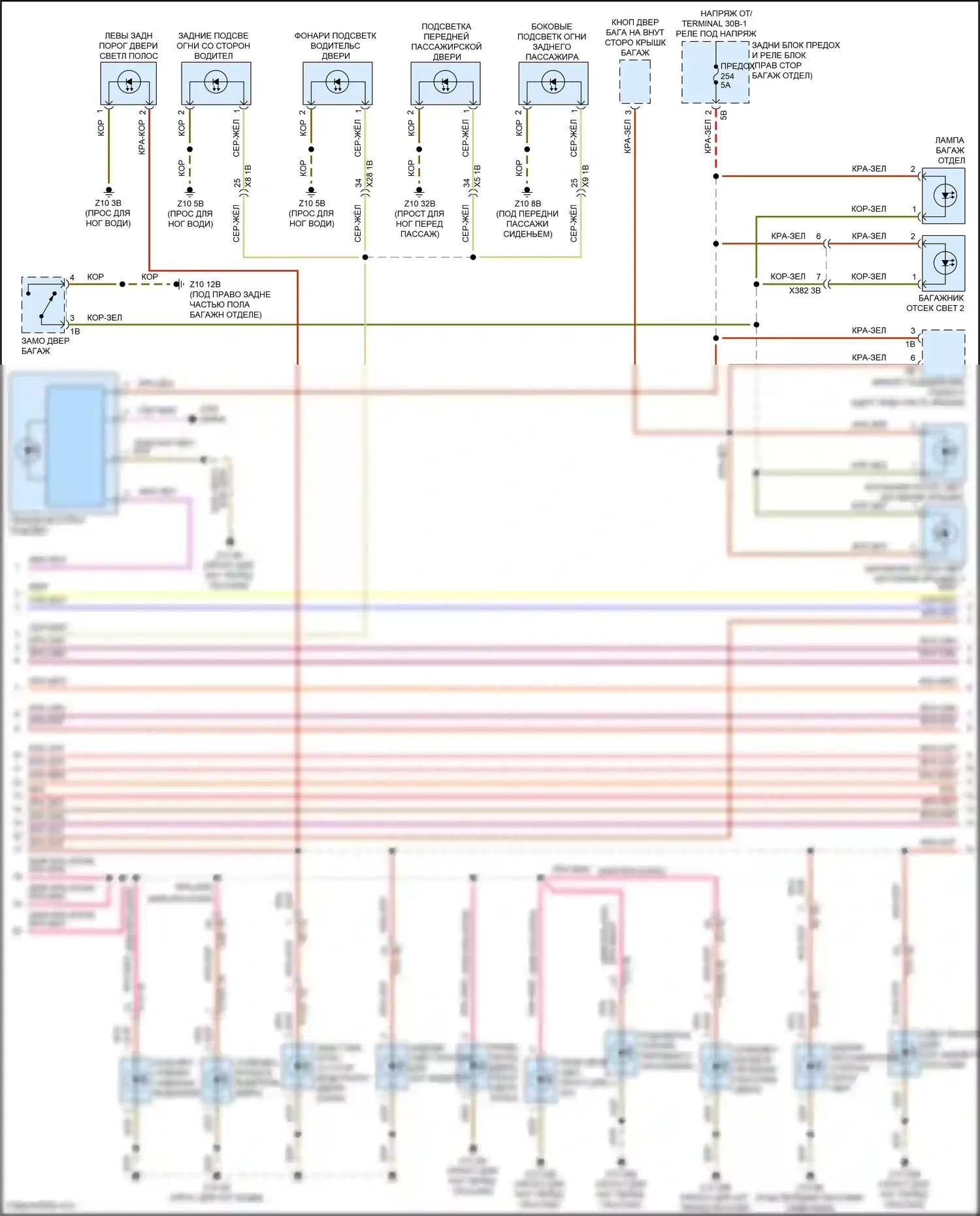 X6 M BMW F96 рестайлинг (2023-2024): Электросхема освещения салона (3 из 7) 