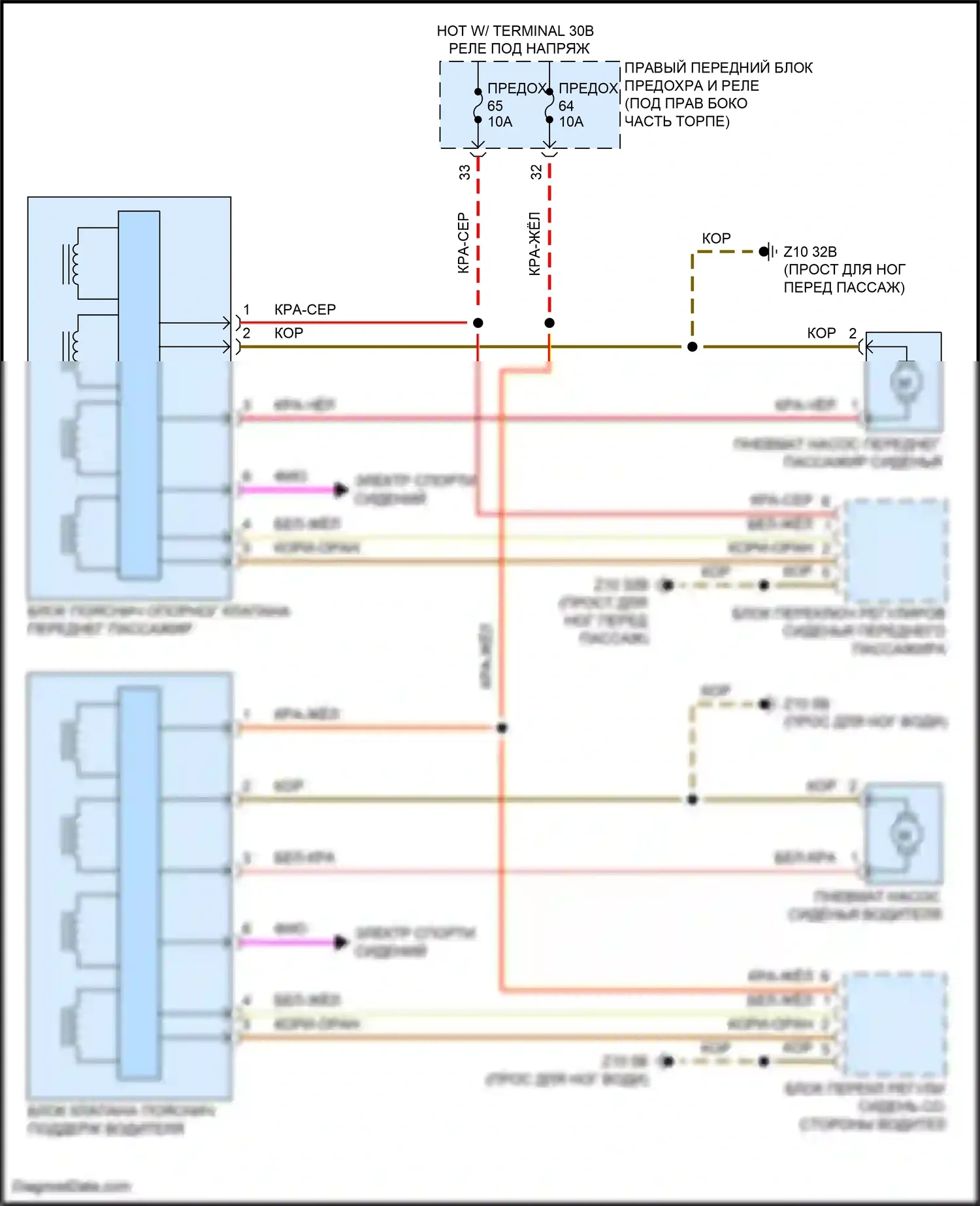 X6 M BMW F96 рестайлинг (2023-2024): Поясничная электросхема 