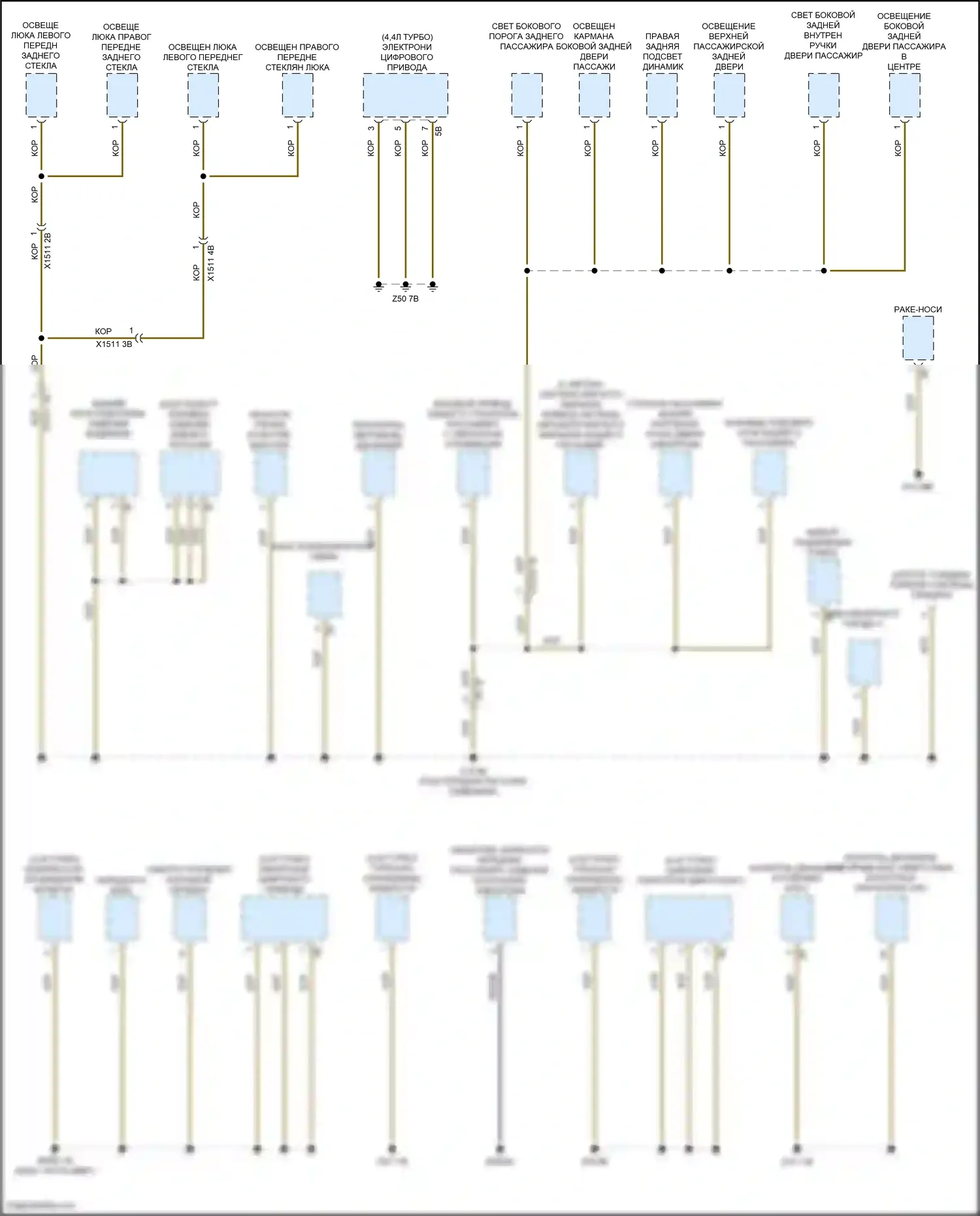 X6 M BMW F96 рестайлинг (2023-2024): Электросхема распределения массы (7 из 7) 