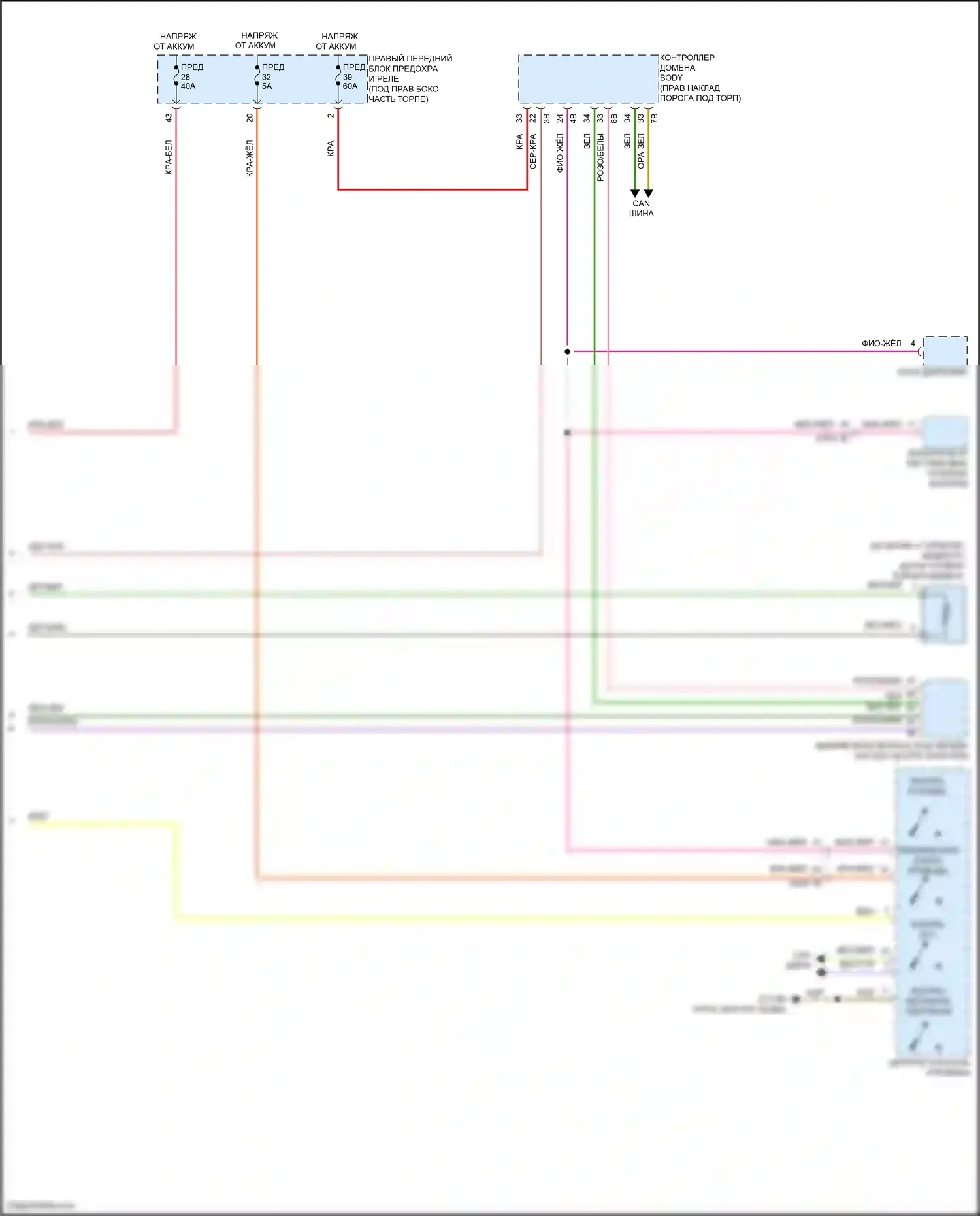 X6 M BMW F96 (2019-2023): Антиблокировочная система abs электросхема (2 из 2) 