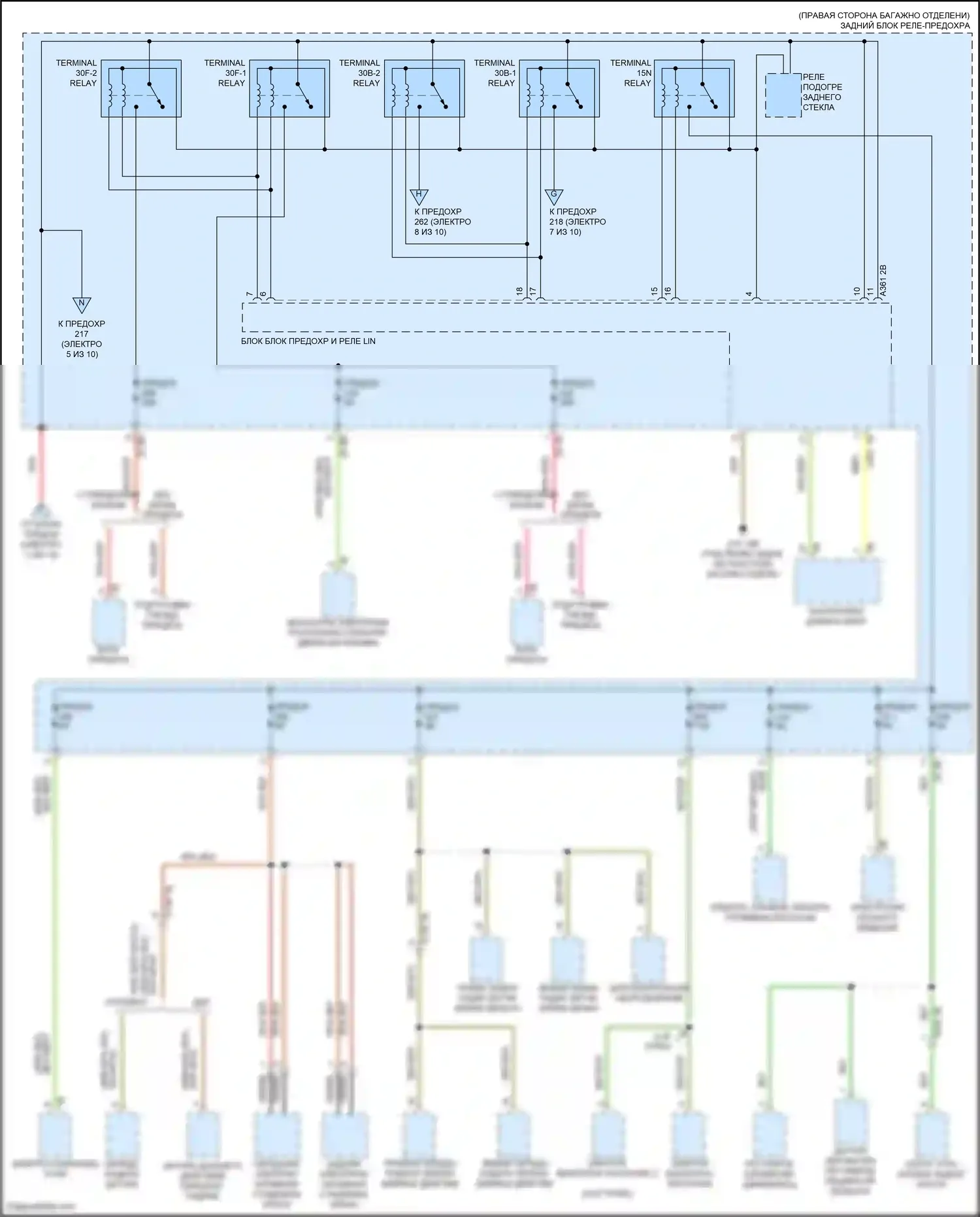 X6 M BMW F96 (2019-2023): Электросхема блока предохранителей реле (6 из 10) 