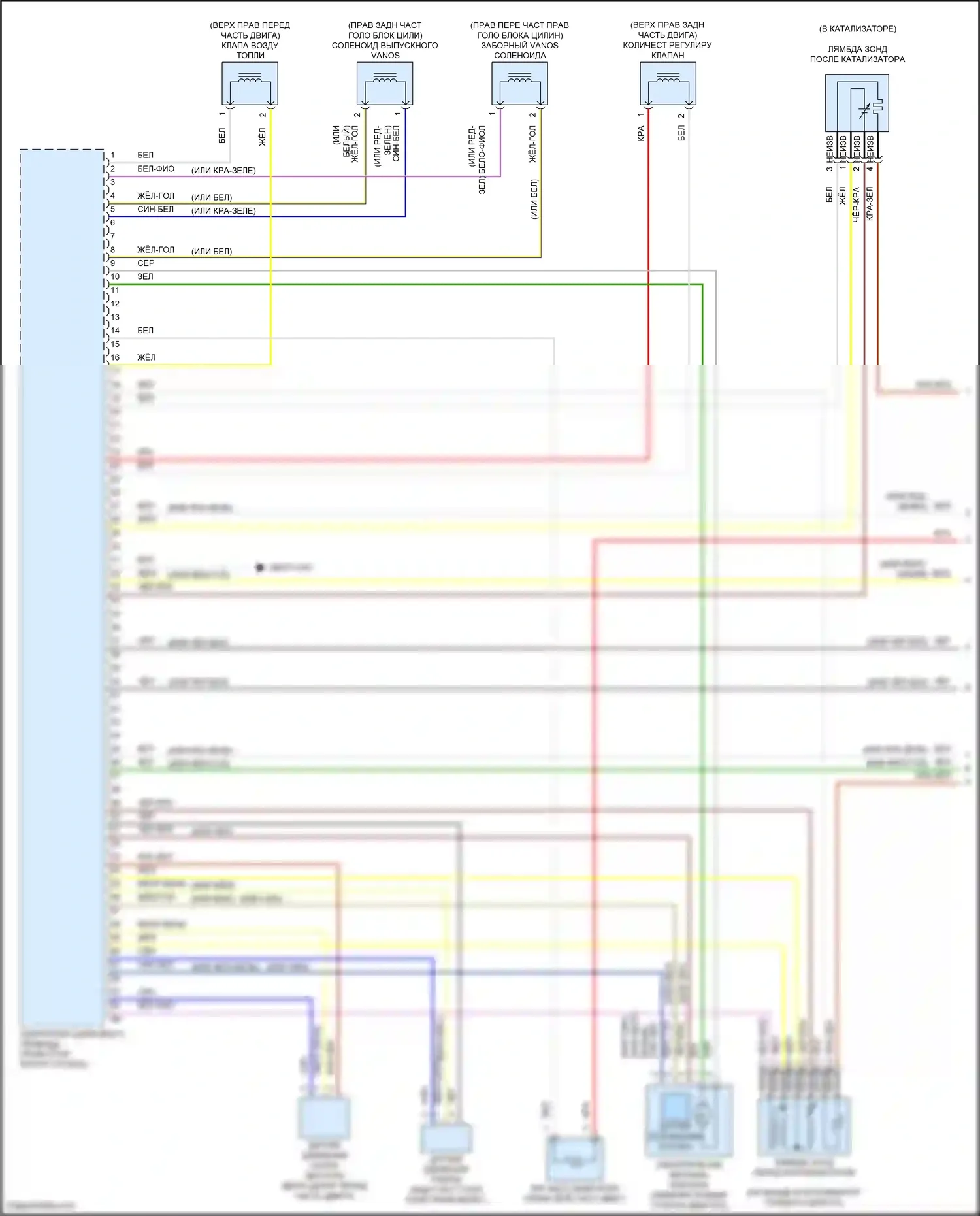 X6 M BMW F96 (2019-2023): Электросхема двигателя 4,4л турбо (1 из 11) 