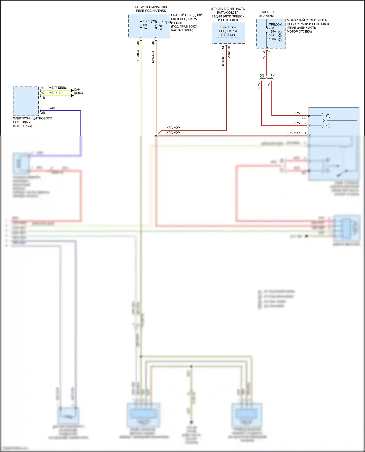 X6 M BMW F96 (2019-2023): Электросхема климат контроля, без заднего автоматического климат-контроля (6 из 6) 