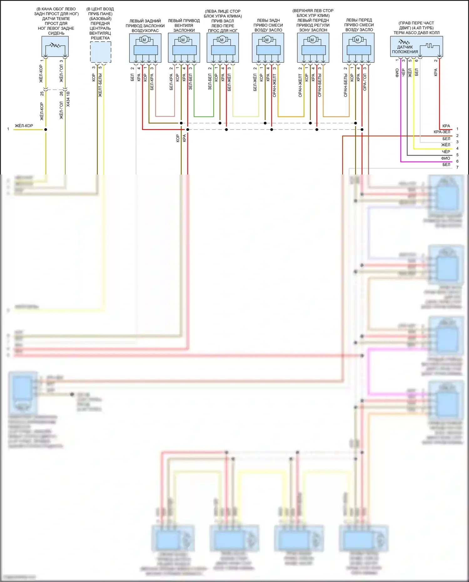 X6 M BMW F96 (2019-2023): Электросхема климат контроля, с задним автоматическим климат-контролем (4 из 6) 