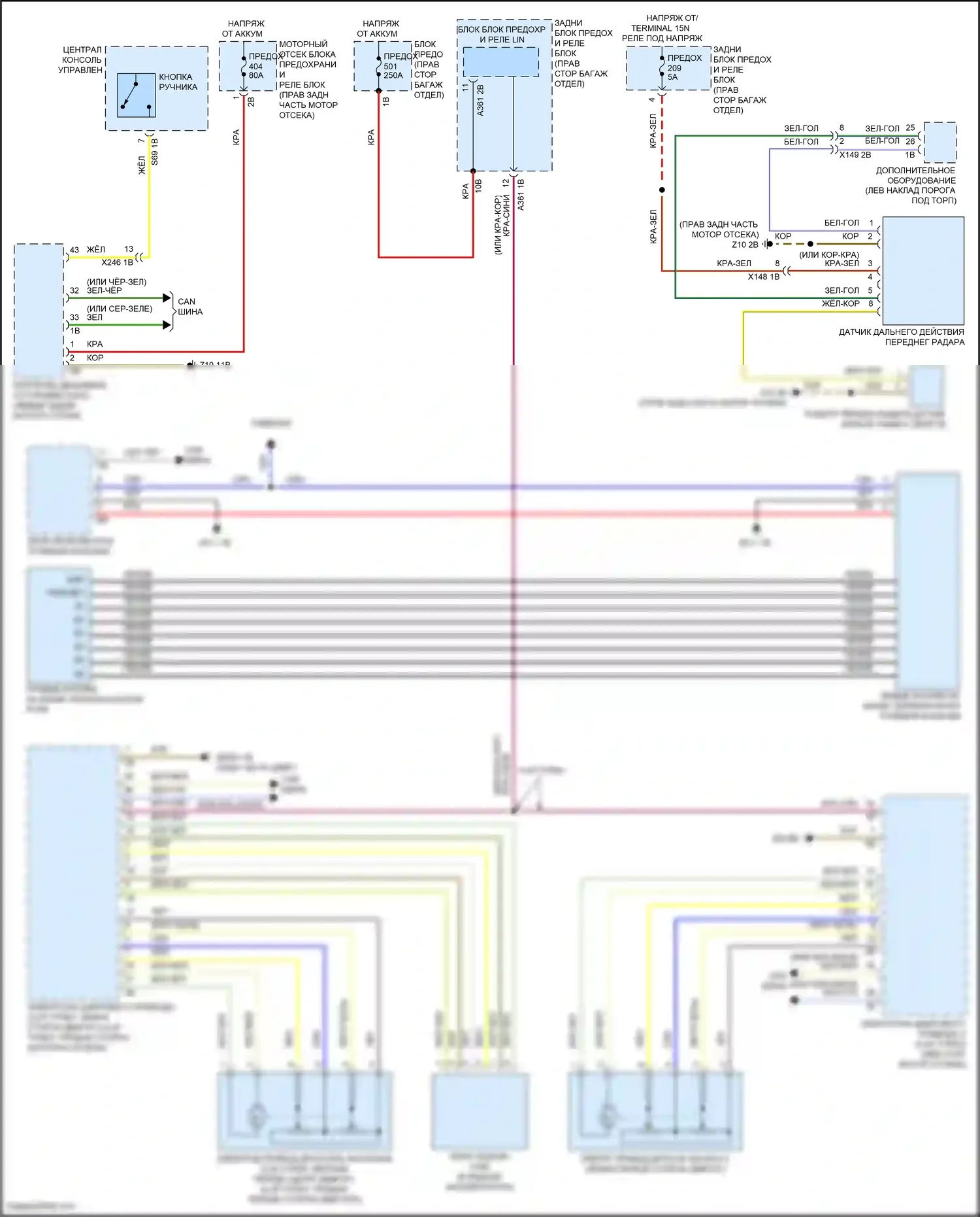 X6 M BMW F96 (2019-2023): Электросхема круиз-контроля 