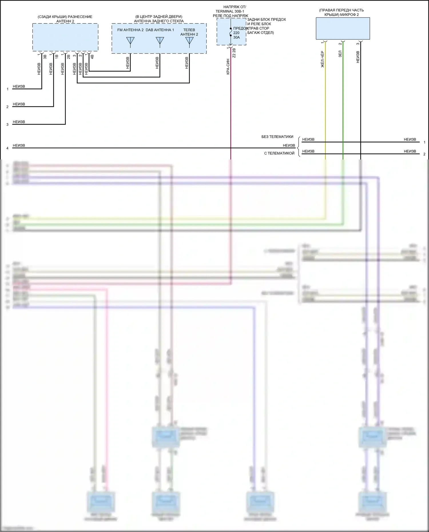 X6 M BMW F96 (2019-2023): Электросхема аудиоблока приемника, основание (2 из 5) 