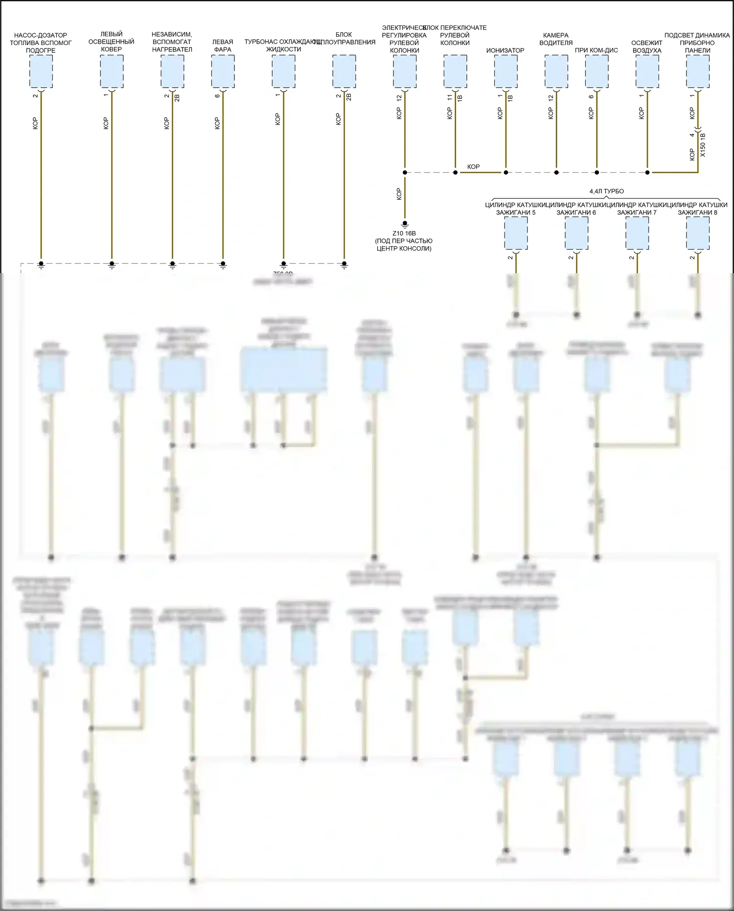 X6 M BMW F96 (2019-2023): Электросхема разводки массы (3 из 7) 
