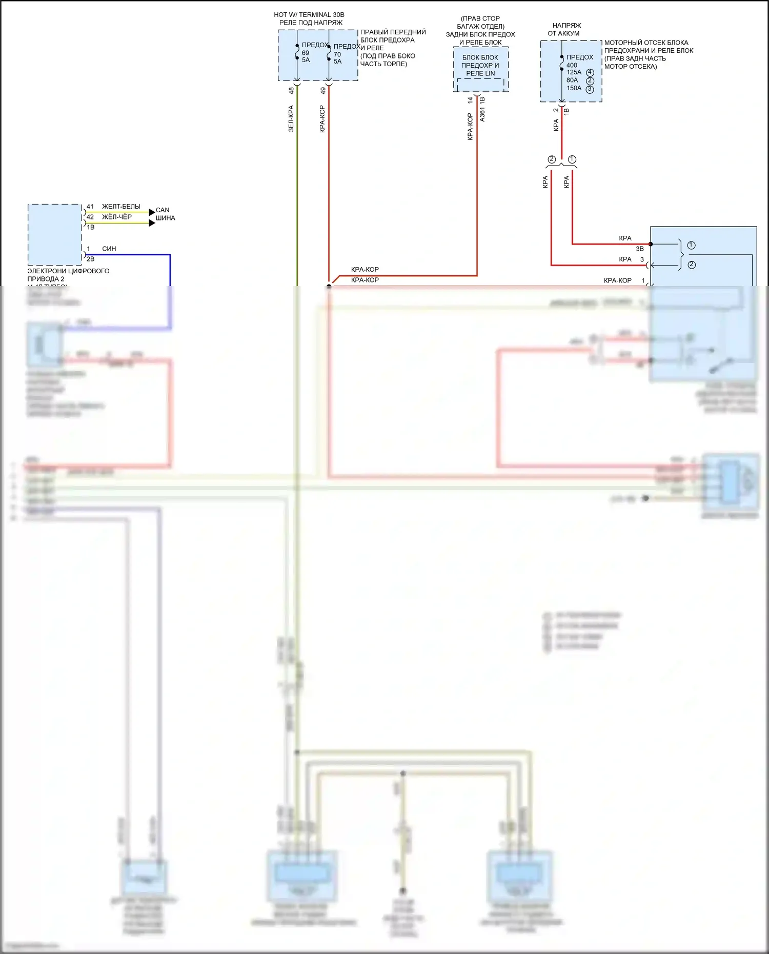 X6 M BMW F96 (2019-2023): Электросхема вентилятора охлаждения (2 из 2) 