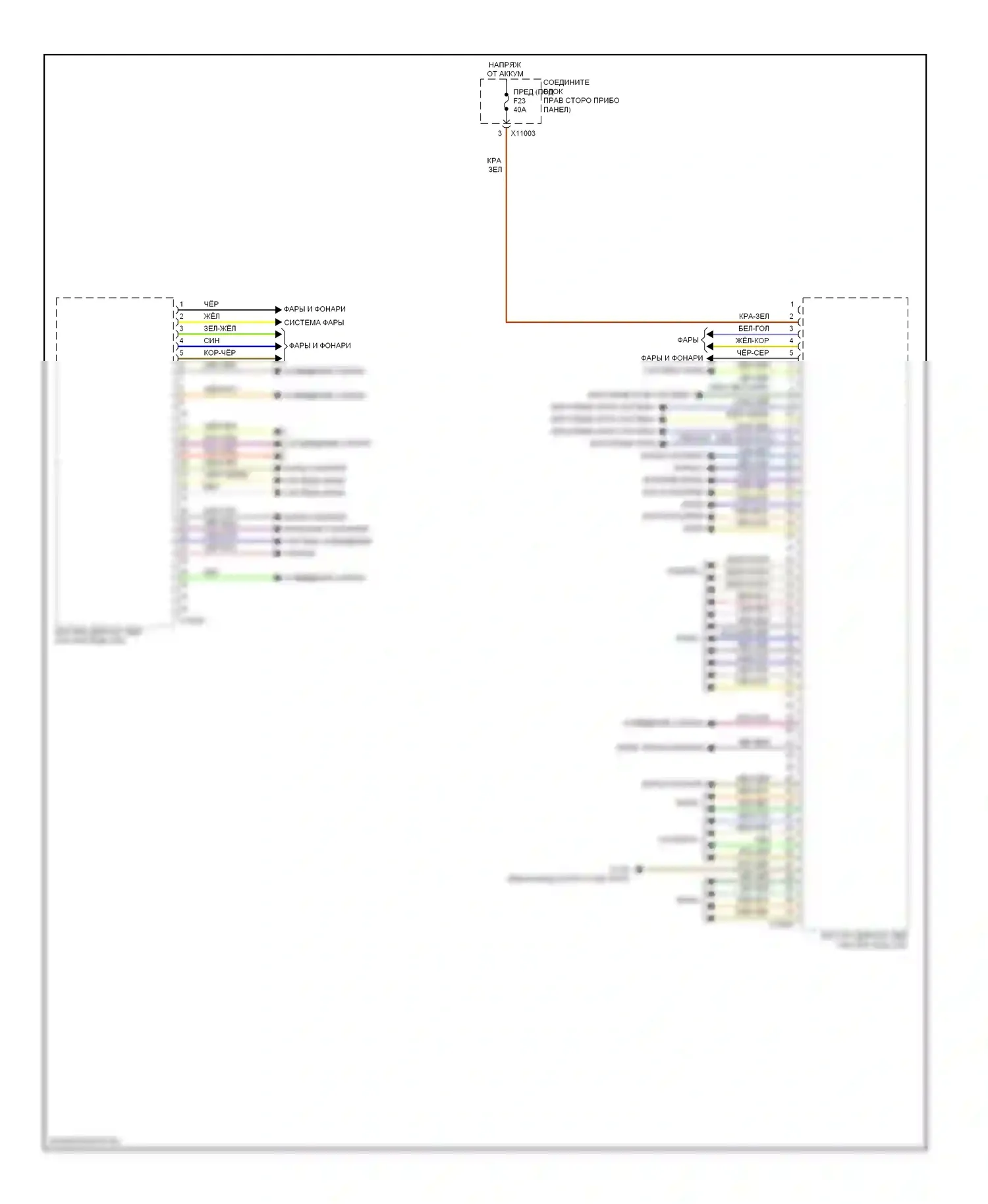 X6 BMW E71 рестайлинг (2012-2014): Электросхема блоков управления кузовом (1 из 2) 