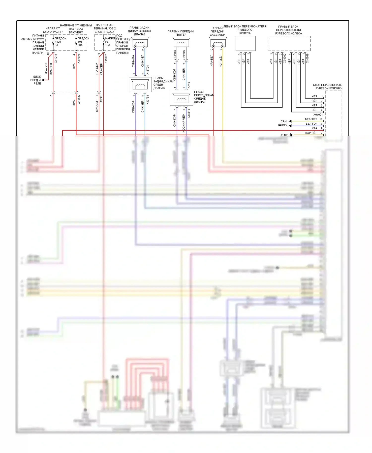 X6 BMW E71 рестайлинг (2012-2014): Электросхема навигации, hifi магнитолы без активного звукового оформления (3 из 3) 