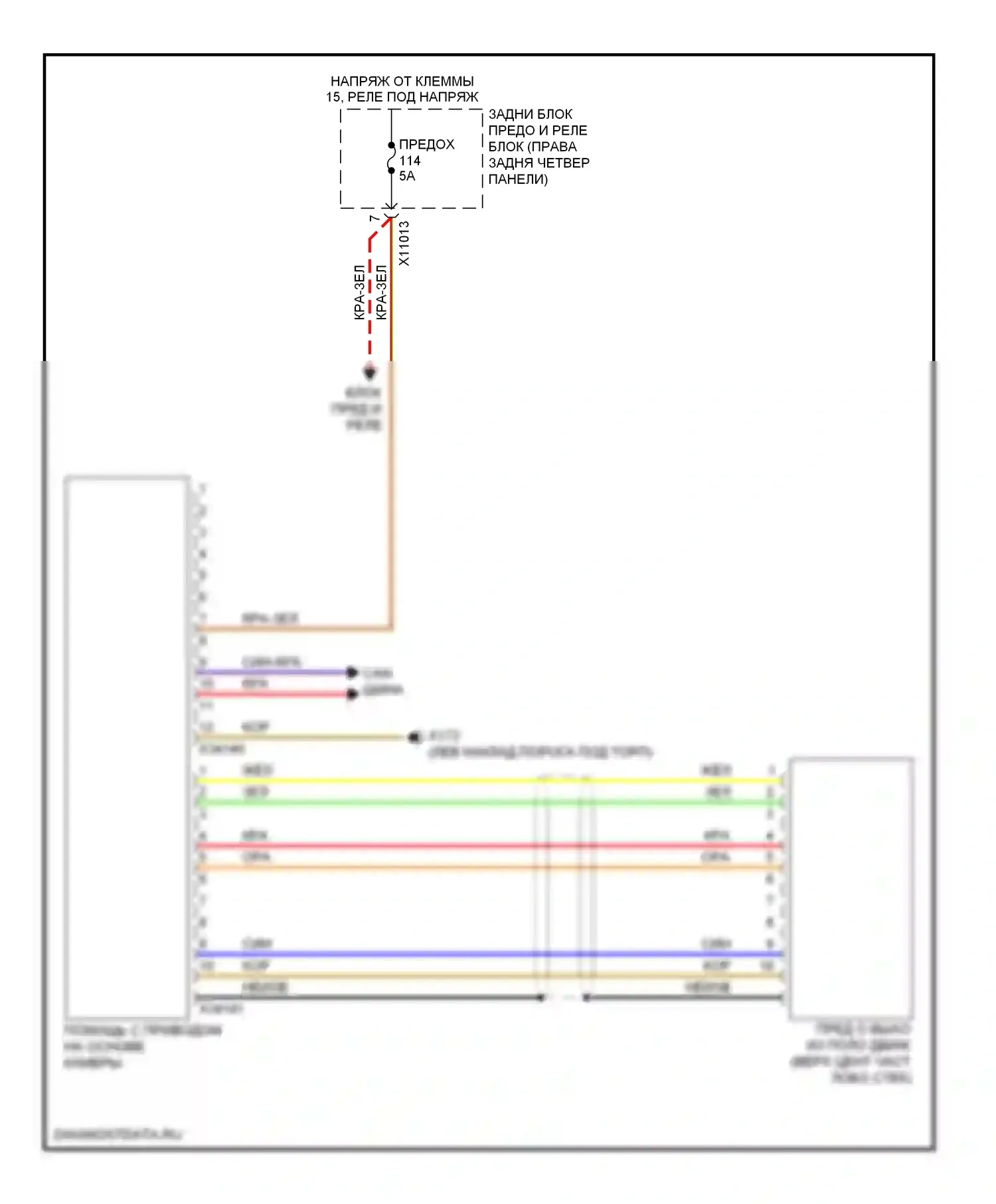 X6 BMW E71 рестайлинг (2012-2014): Электросхема сигнализации о выезде с полосы движения 
