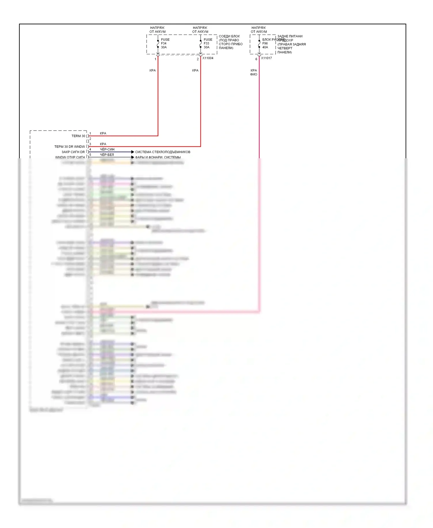 X6 BMW E71 (2007-2012): Электросхема блоков управления кузовом (2 из 2) 