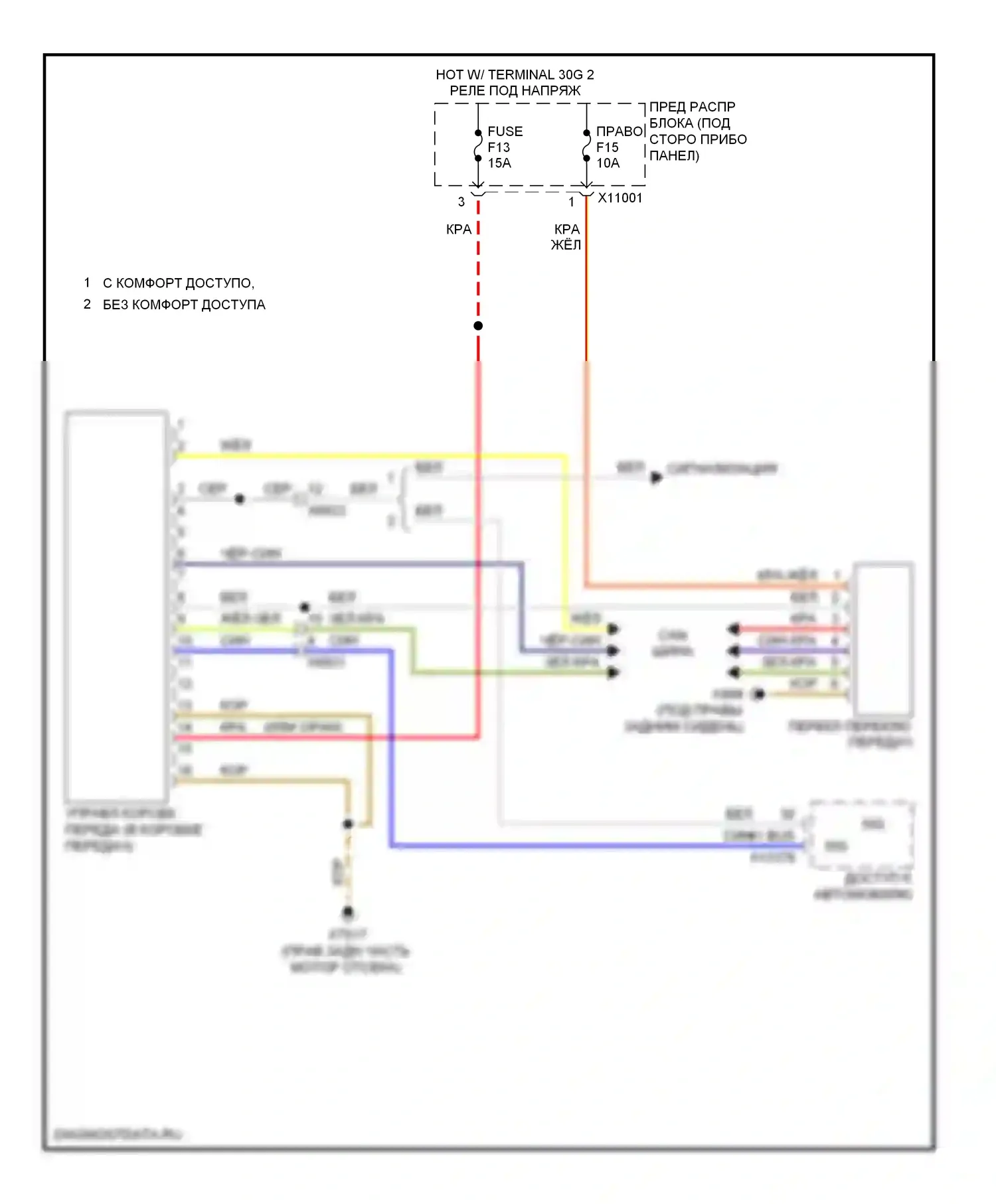 X6 BMW E71 (2007-2012): Электросхема автоматической коробки передач 