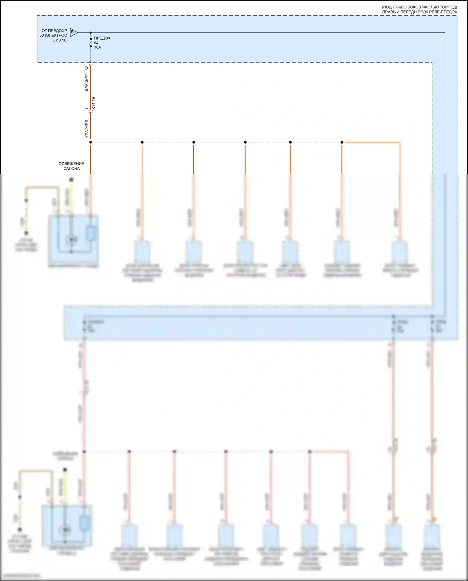 X6 BMW G06 рестайлинг (2023-2024): Электросхема блока предохранителей реле (10 из 10) 