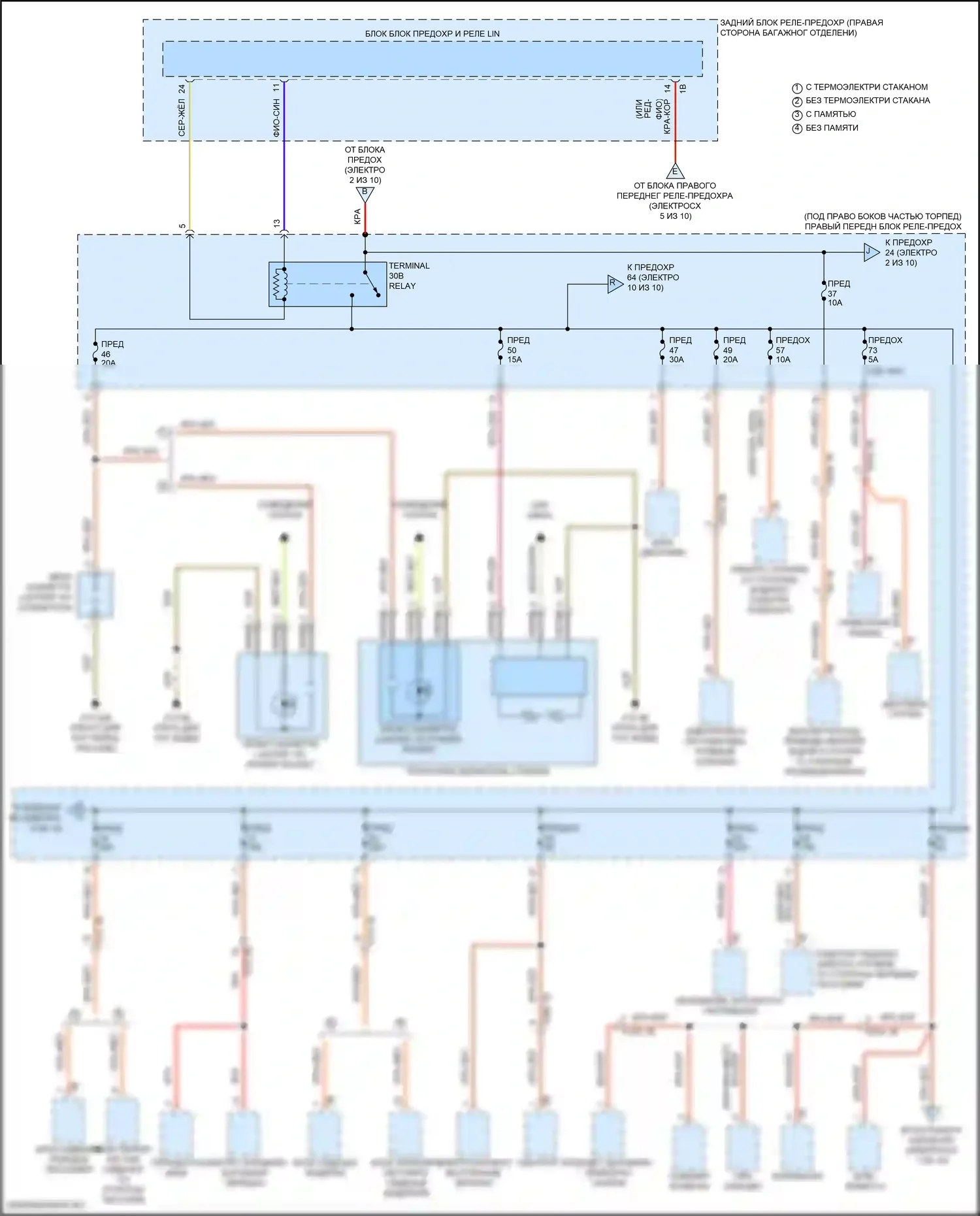 X6 BMW G06 рестайлинг (2023-2024): Электросхема блока предохранителей реле (3 из 10) 