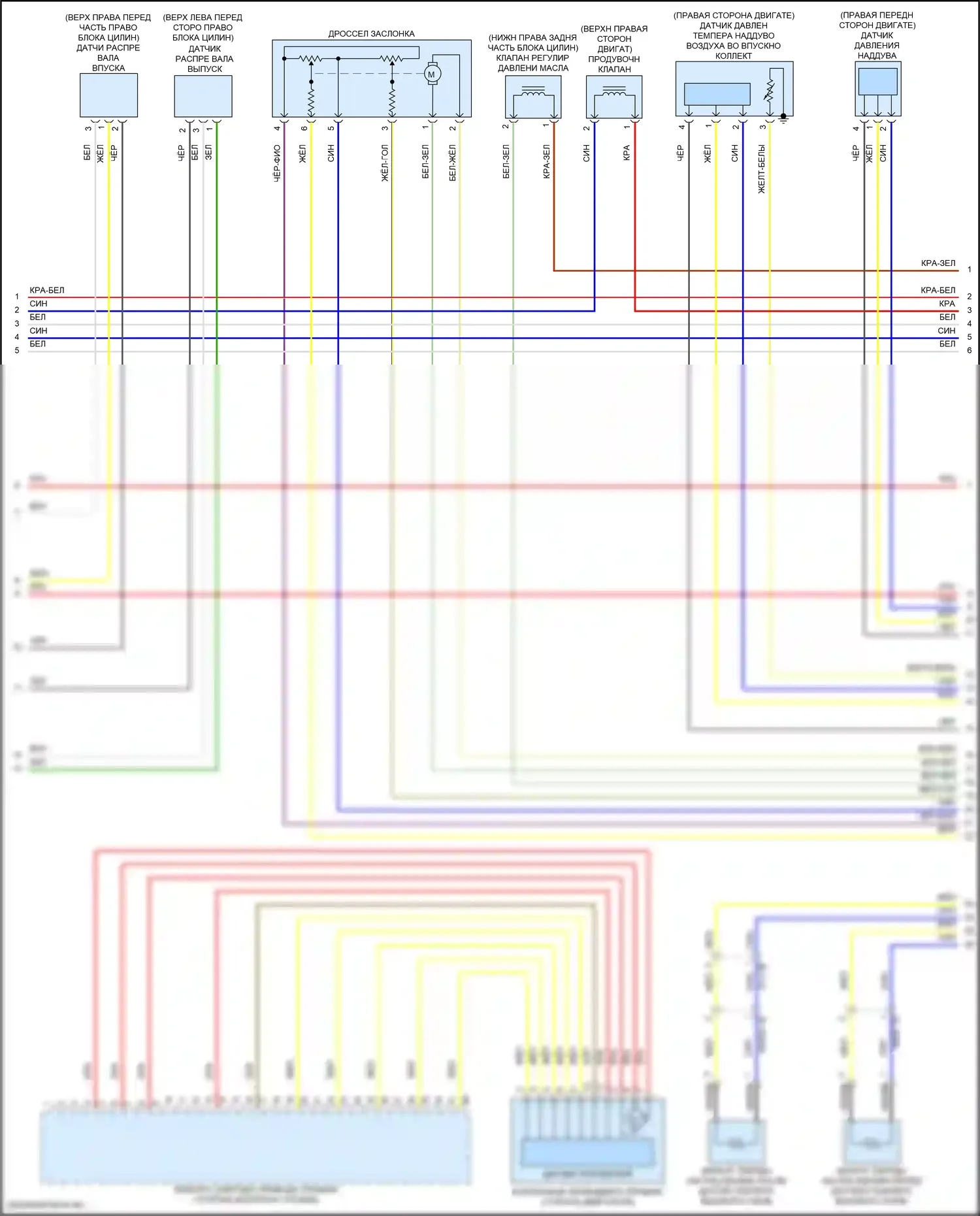 X6 BMW G06 рестайлинг (2023-2024): Электросхема двигателя 4,4л турбо (2 из 11) 