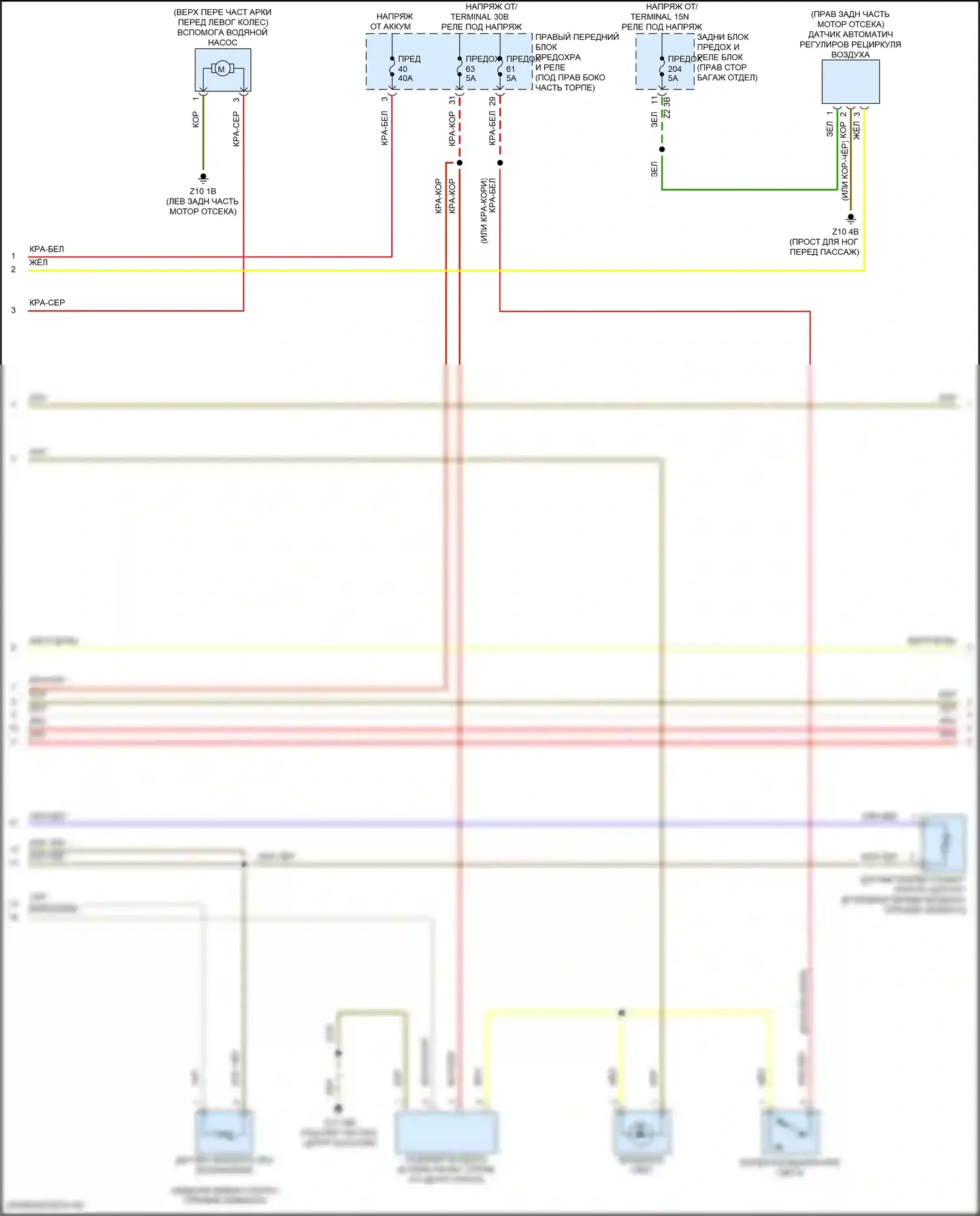X6 BMW G06 рестайлинг (2023-2024): Электросхема климат контроля, без заднего автоматического климат-контроля (3 из 6) 