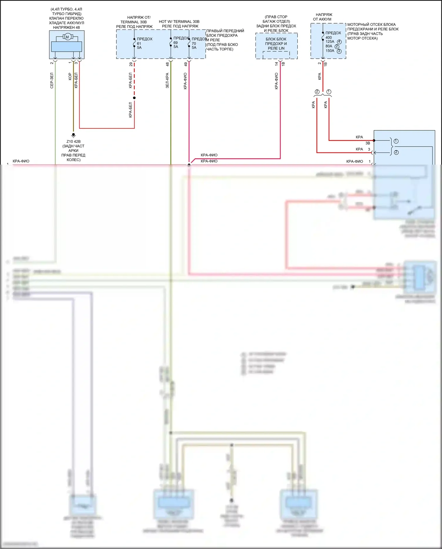 X6 BMW G06 рестайлинг (2023-2024): Электросхема климат контроля, без заднего автоматического климат-контроля (6 из 6) 