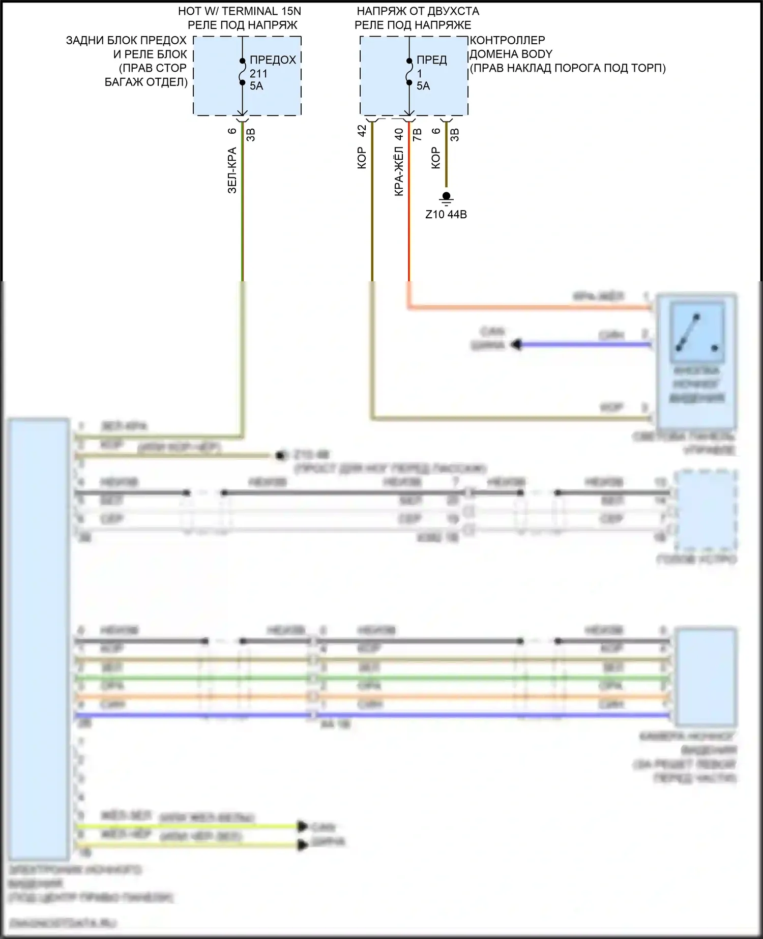 X6 BMW G06 рестайлинг (2023-2024): Электронная электросхема ночного видения 