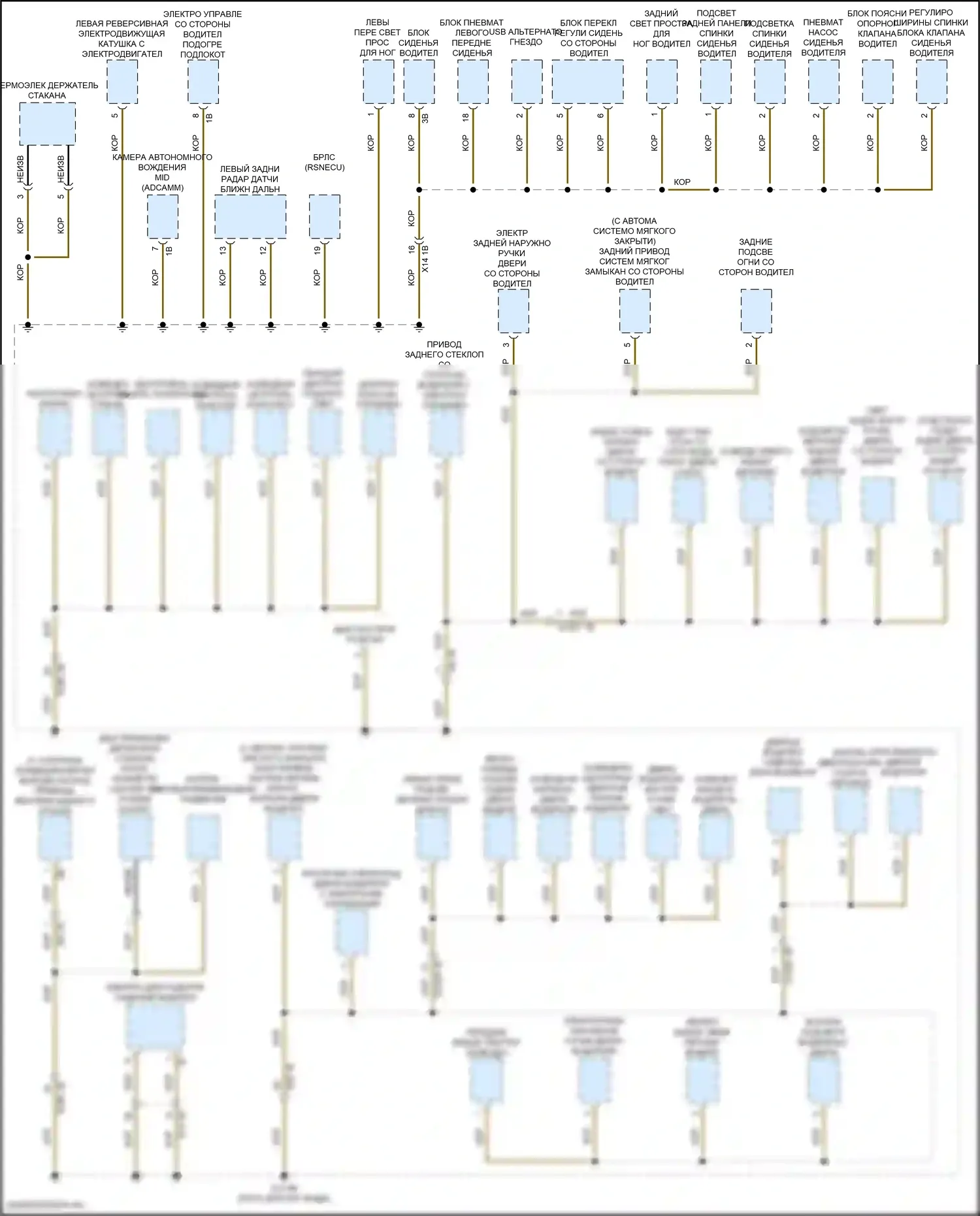 X6 BMW G06 рестайлинг (2023-2024): Электросхема разводки массы (6 из 7) 
