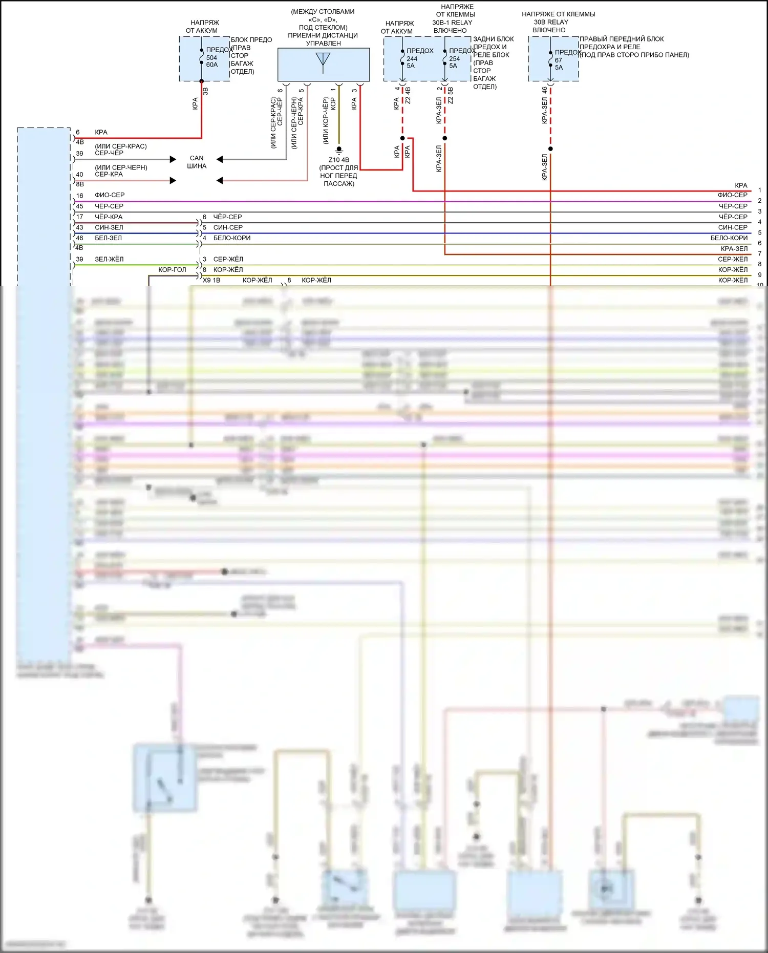 X6 BMW G06 рестайлинг (2023-2024): Электросхема центрального замка (1 из 4) 