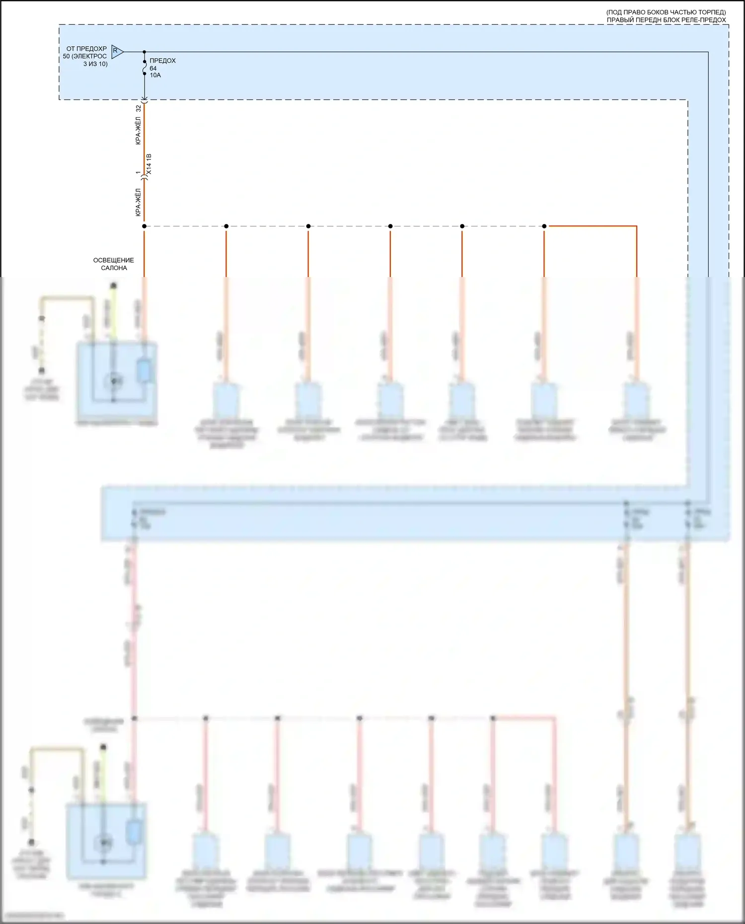 X6 BMW G06 (2019-2023): Электросхема блока предохранителей реле (10 из 10) 