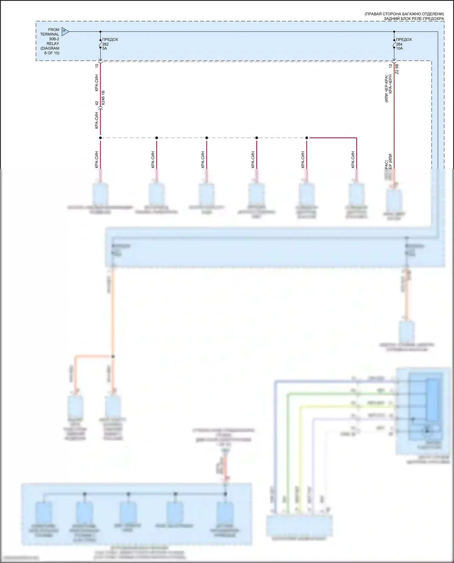 X6 BMW G06 (2019-2023): Электросхема блока предохранителей реле (8 из 10) 