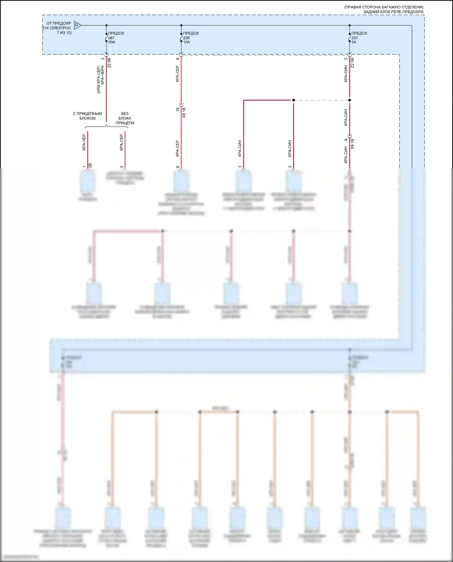 X6 BMW G06 (2019-2023): Электросхема блока предохранителей реле (9 из 10) 