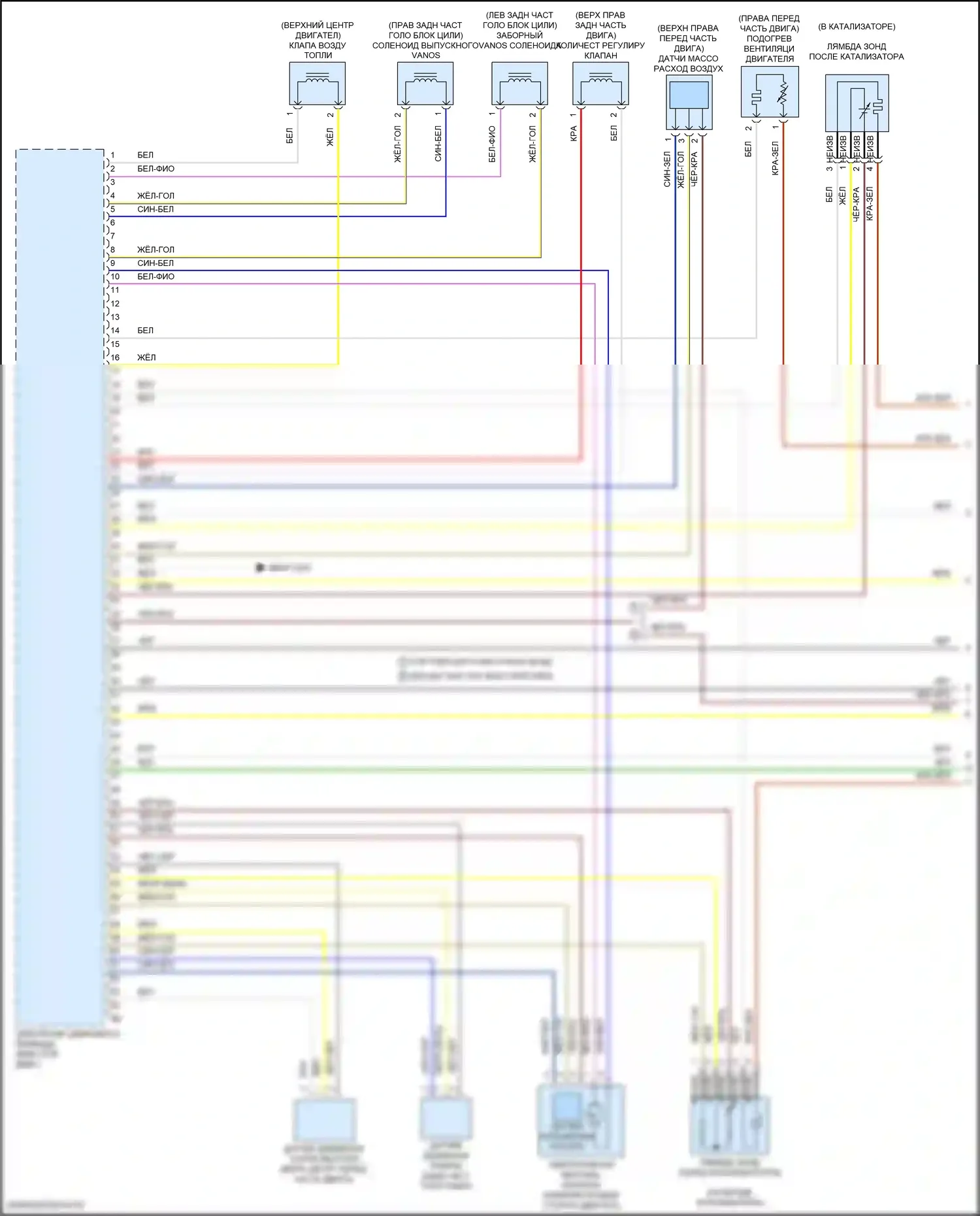 X6 BMW G06 (2019-2023): Электросхема двигателя 3,0л турбо (1 из 6) 