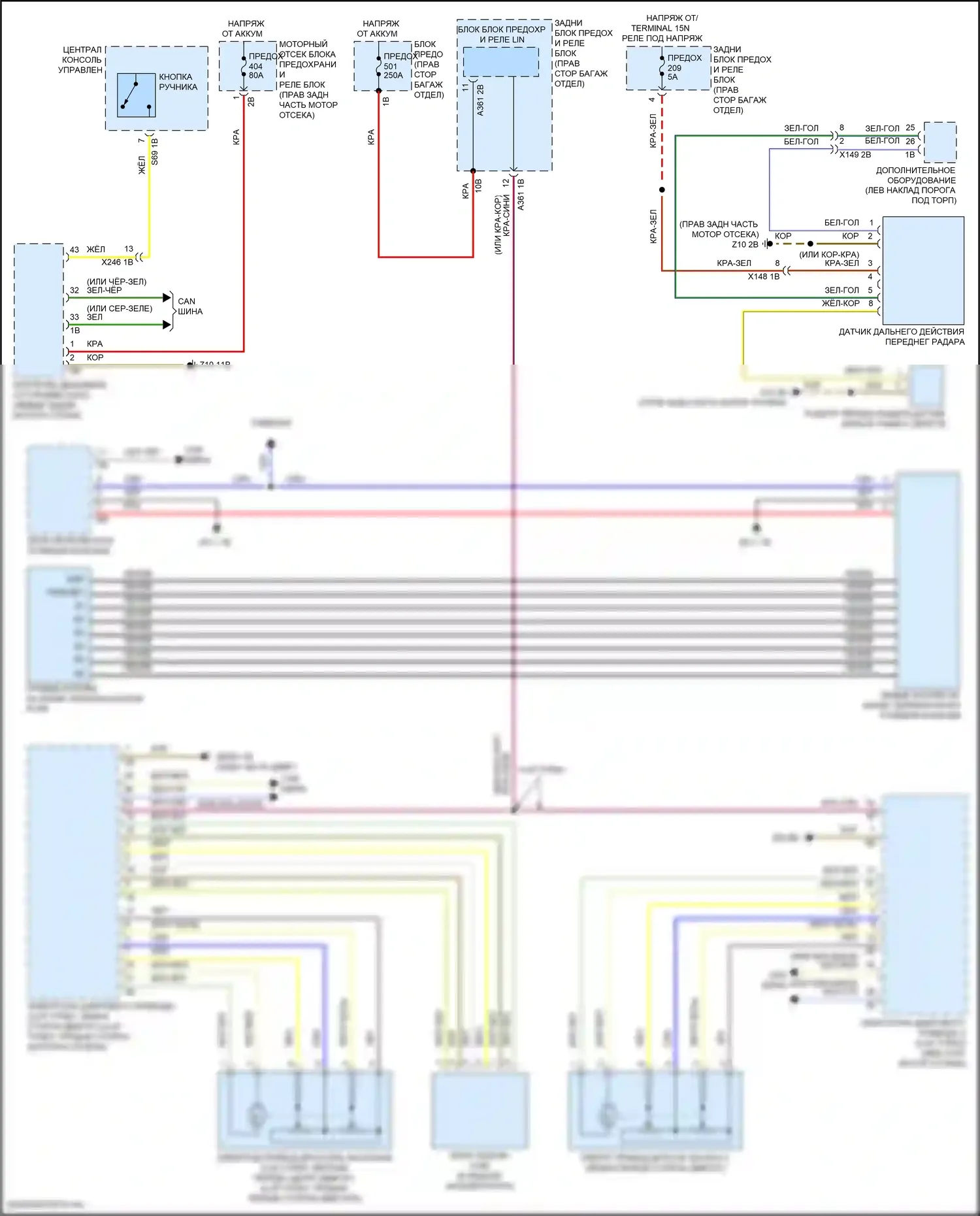 X6 BMW G06 (2019-2023): Электросхема круиз-контроля 