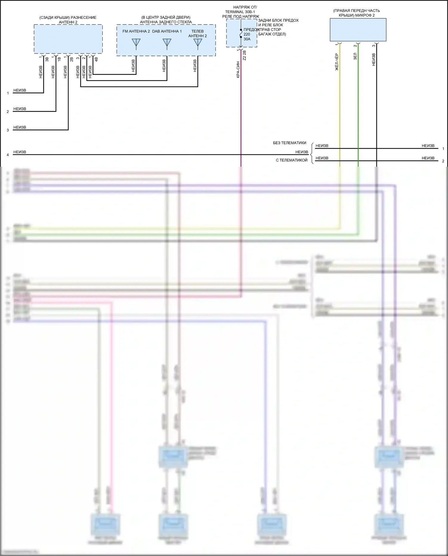 X6 BMW G06 (2019-2023): Электросхема аудиоблока приемника, основание (2 из 5) 