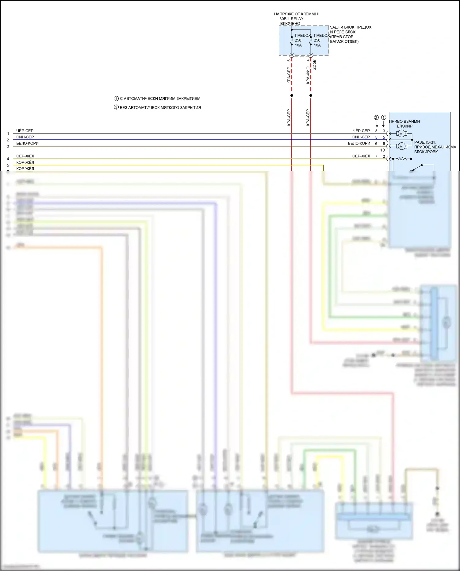 X6 BMW G06 (2019-2023): Электросхема сигнализации и центрального запирания (4 из 4) 