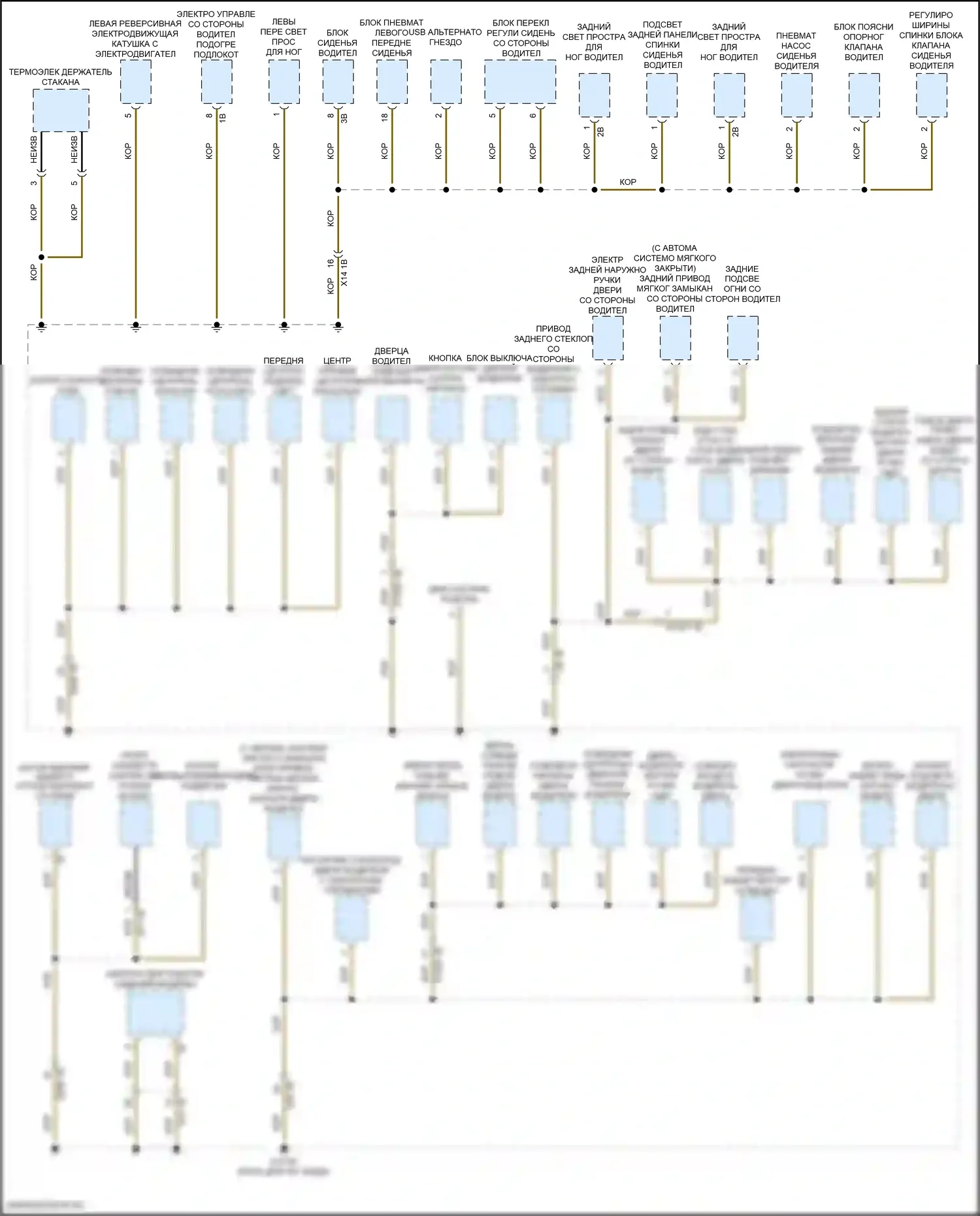 X6 BMW G06 (2019-2023): Электросхема разводки массы (6 из 7) 