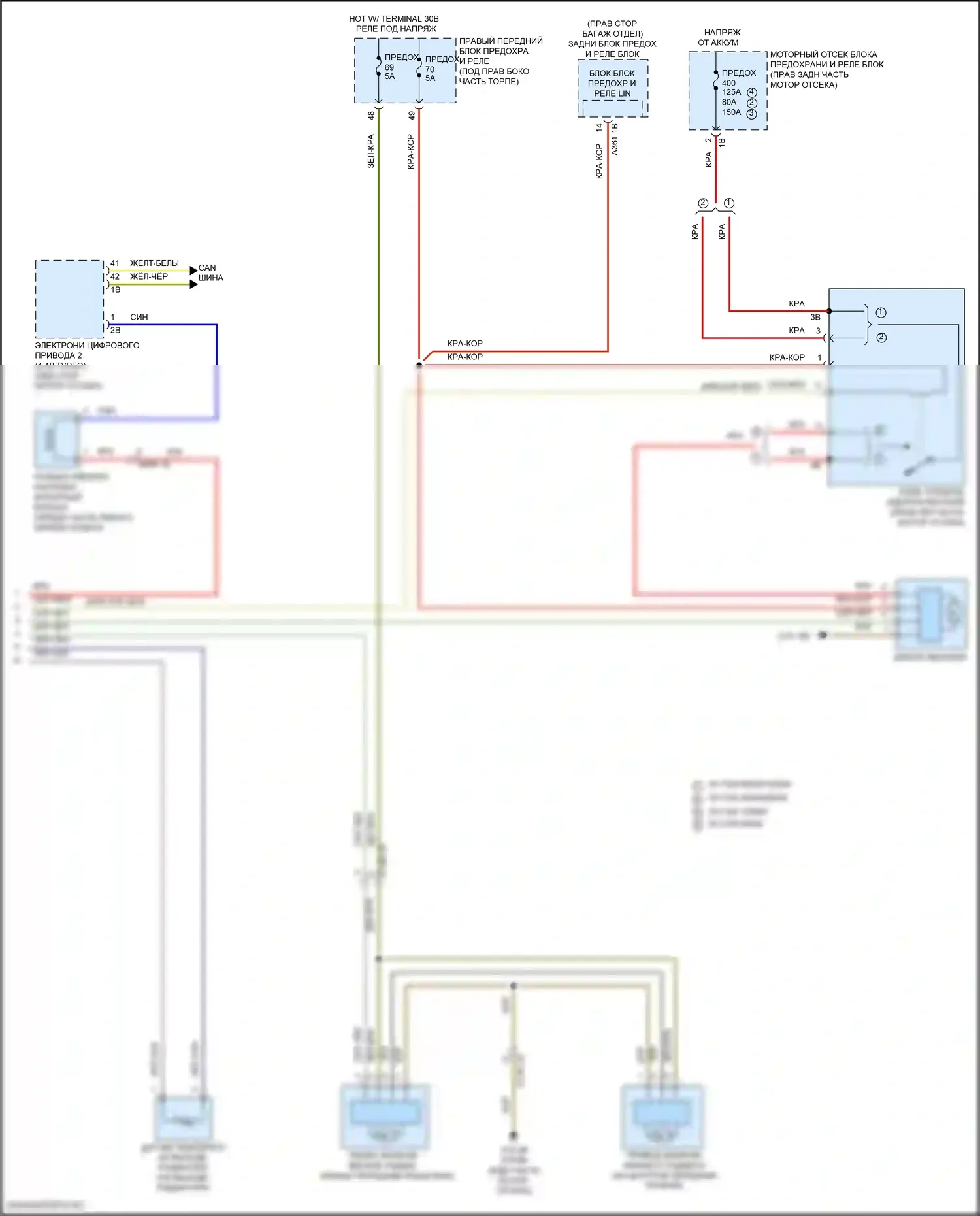 X6 BMW G06 (2019-2023): Электросхема вентилятора охлаждения (2 из 2) 