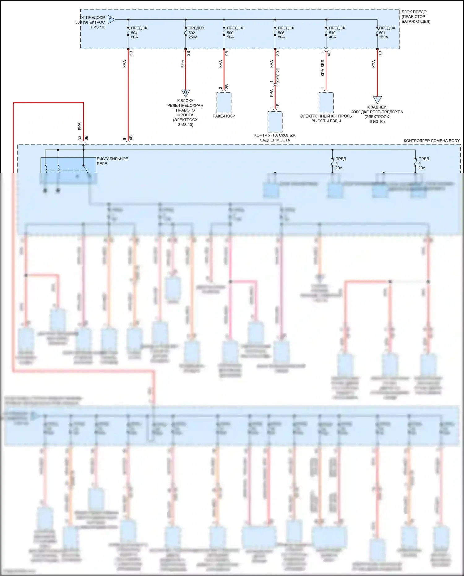 X7 BMW G07 рестайлинг (2022-2024): Электросхема блока предохранителей реле (2 из 10) 