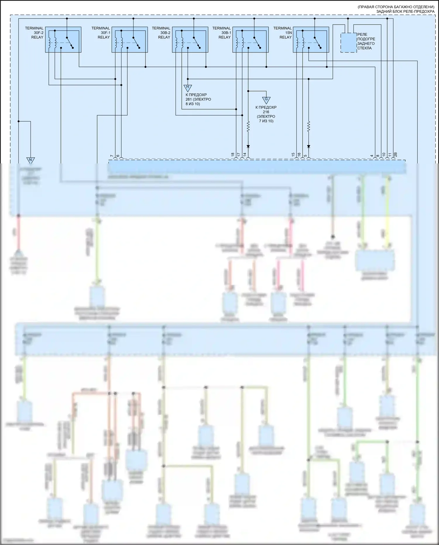X7 BMW G07 рестайлинг (2022-2024): Электросхема блока предохранителей реле (6 из 10) 