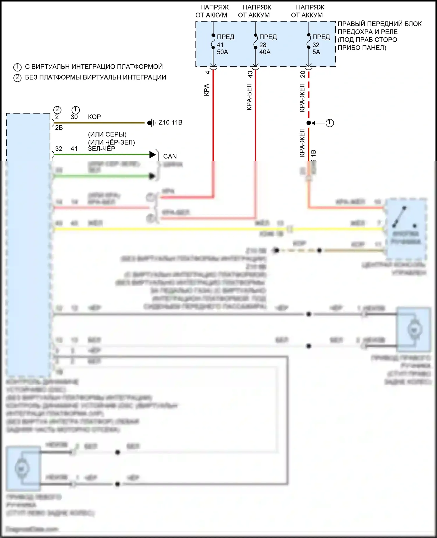 X7 BMW G07 рестайлинг (2022-2024): Электросхема блокировки селектора 