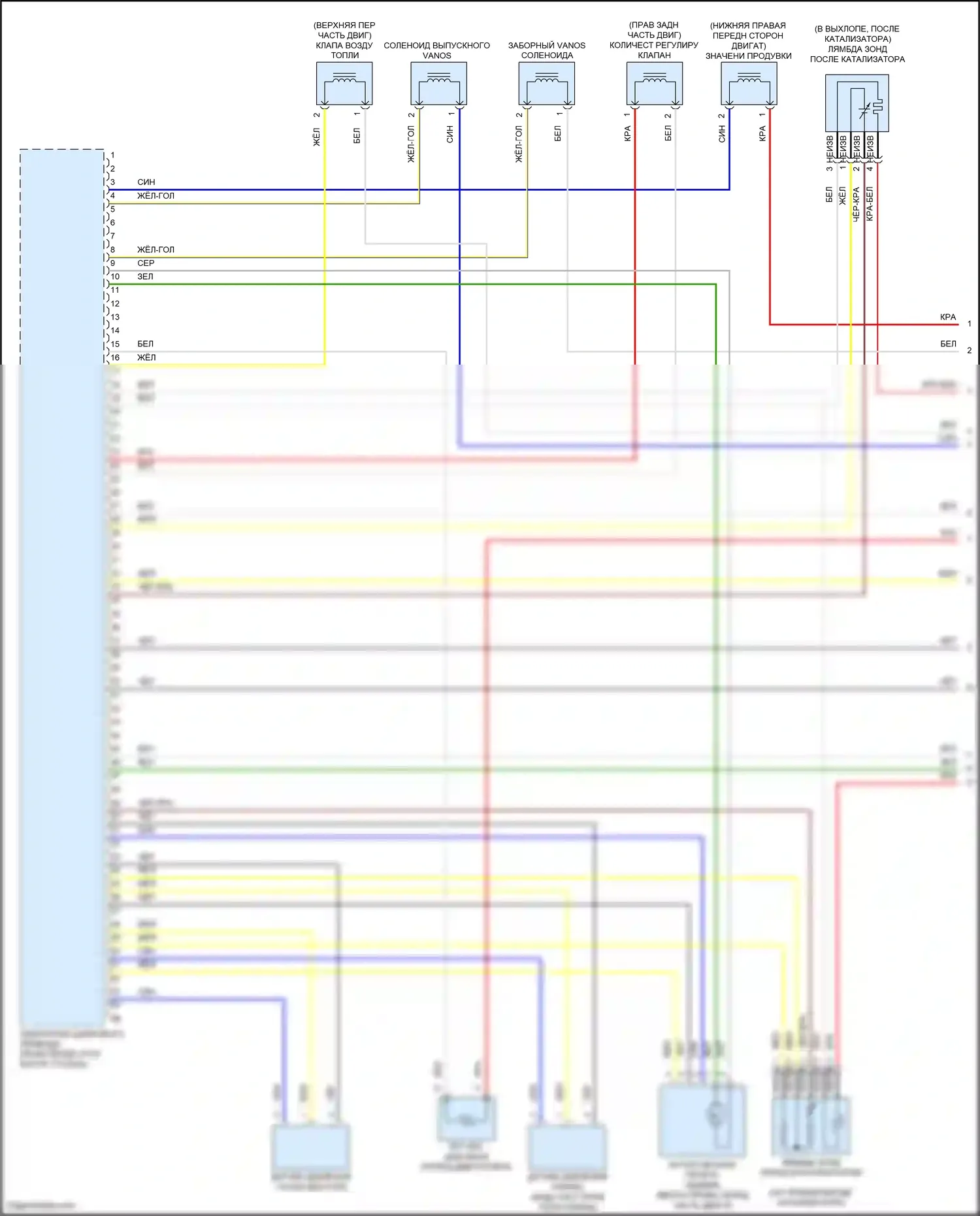 X7 BMW G07 рестайлинг (2022-2024): Электросхема двигателя 4,4л турбогибрида (1 из 11) 