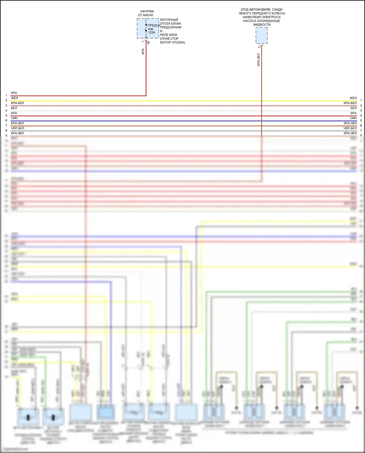 X7 BMW G07 рестайлинг (2022-2024): Электросхема двигателя 4,4л турбогибрида (4 из 11) 