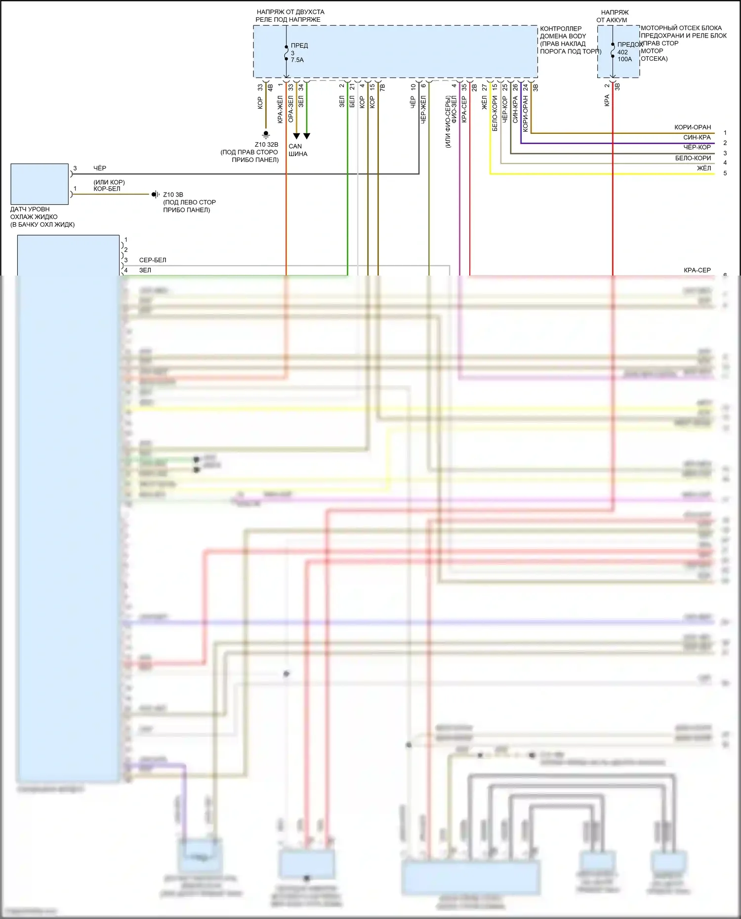 X7 BMW G07 рестайлинг (2022-2024): Электросхема климат контроля (1 из 6) 