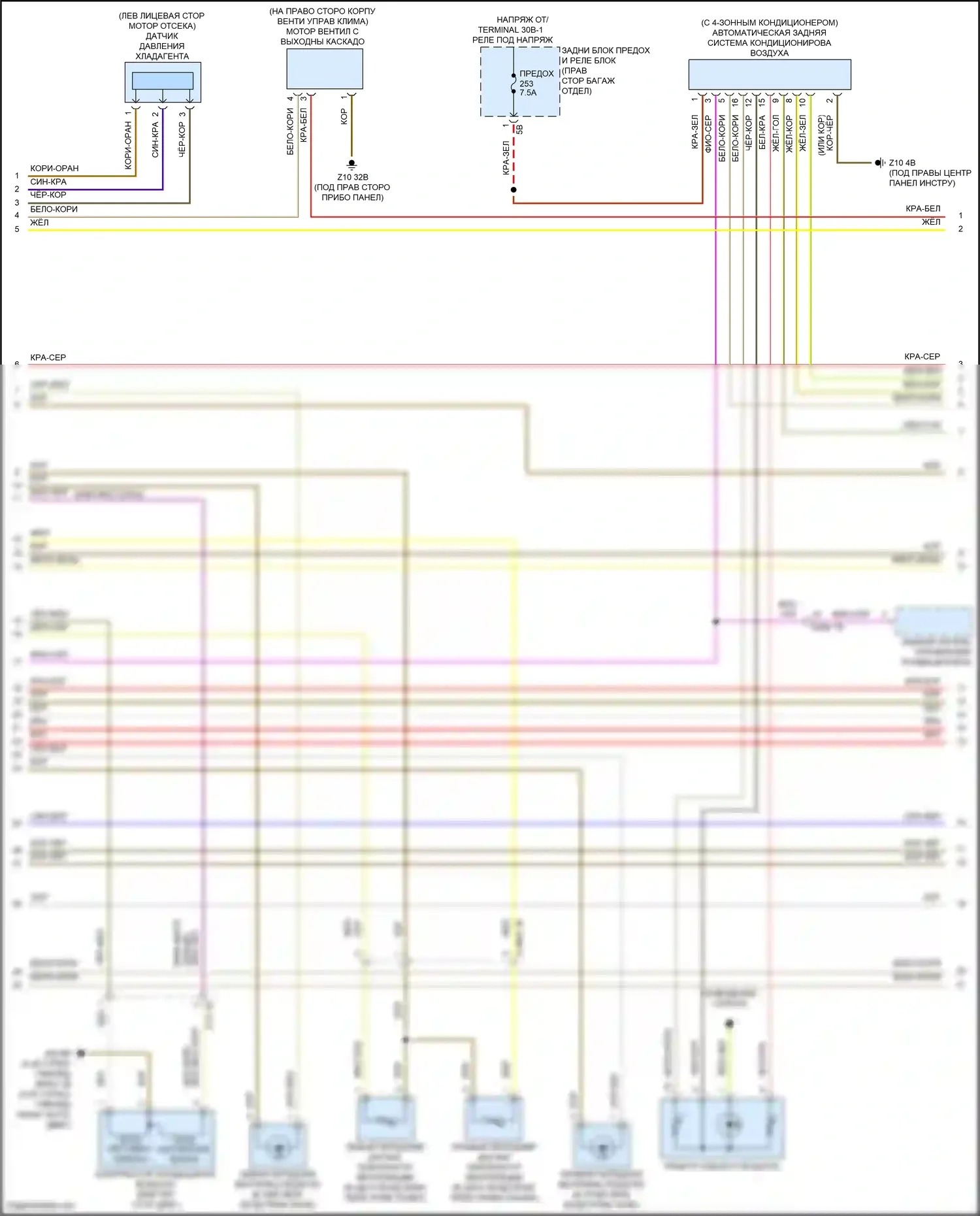 X7 BMW G07 рестайлинг (2022-2024): Электросхема климат контроля (2 из 6) 