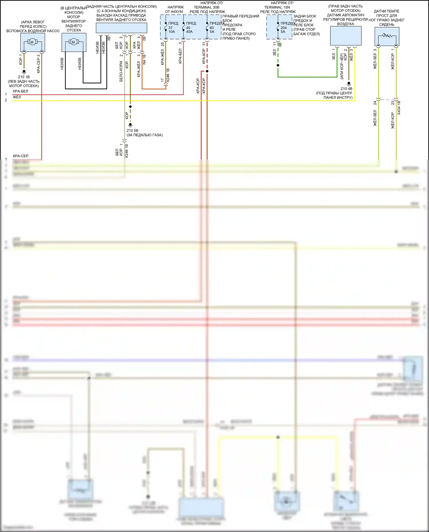 X7 BMW G07 рестайлинг (2022-2024): Электросхема климат контроля (3 из 6) 